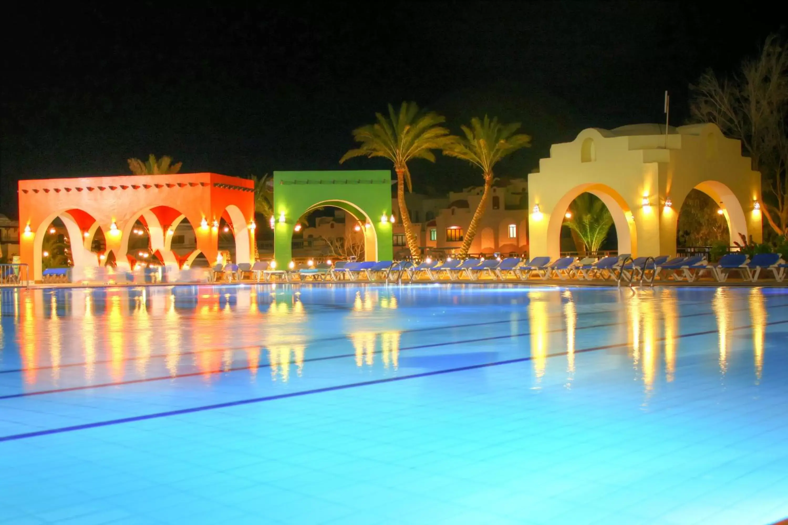 Night, Swimming Pool in Arabella Azur Resort