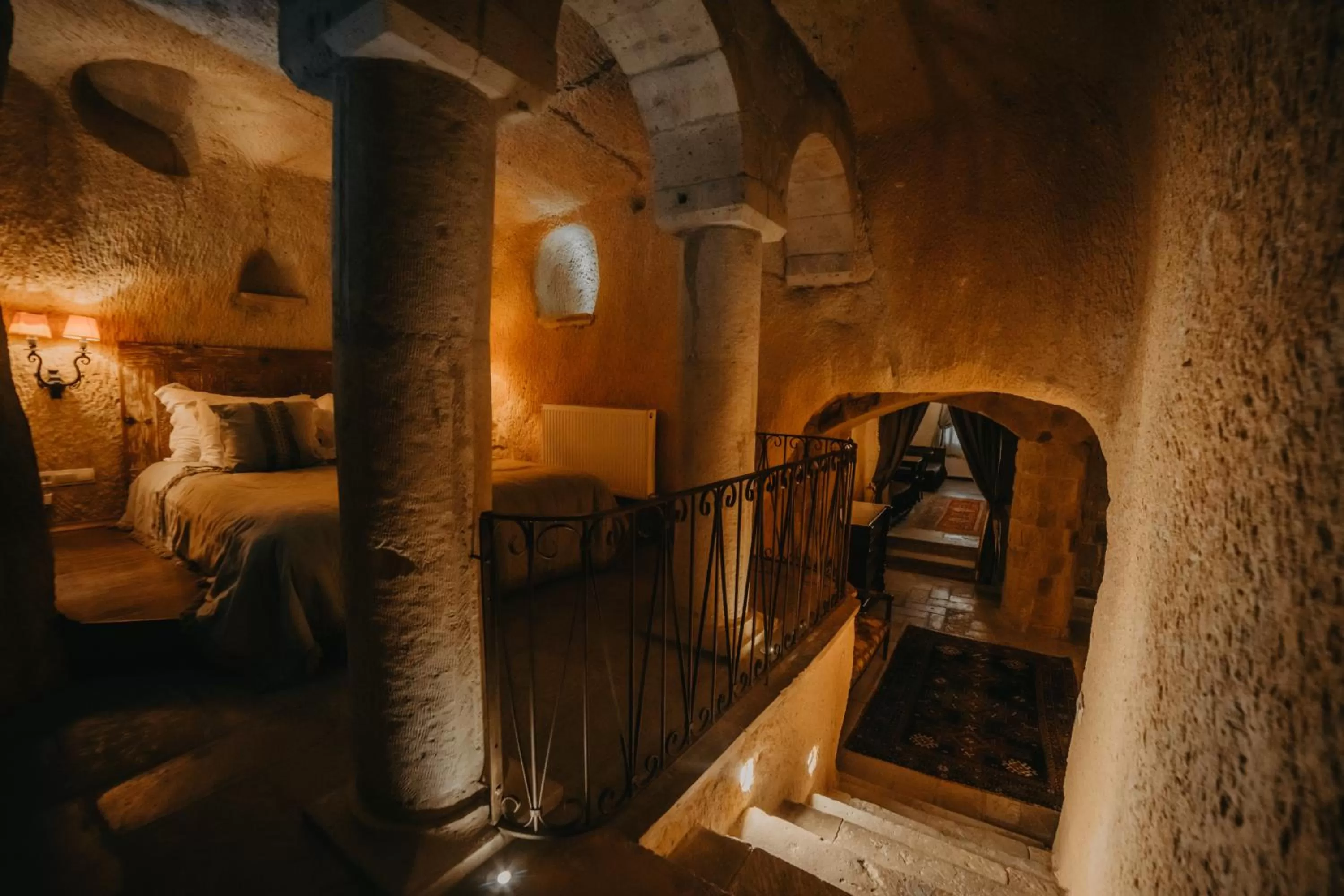 Bed in Dere Suites Cappadocia