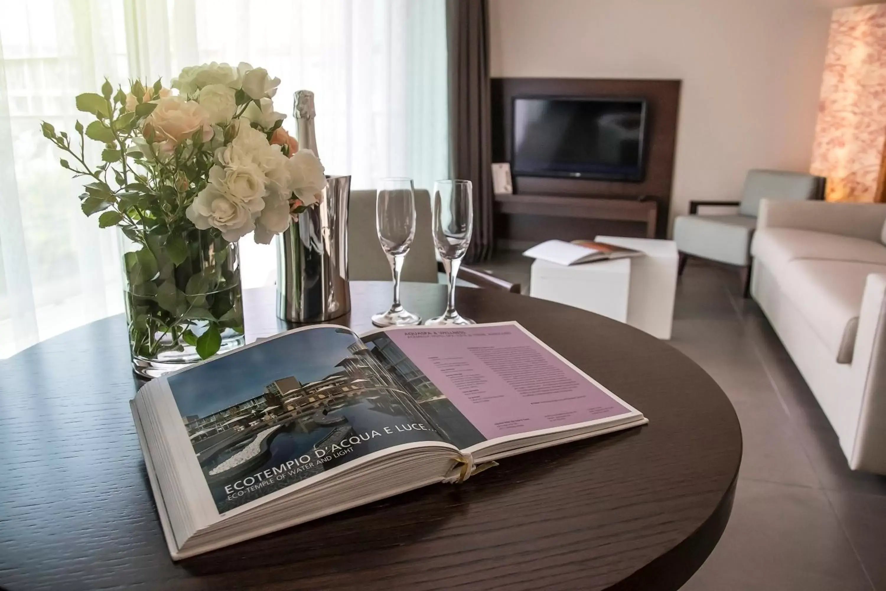 Living room, TV/Entertainment Center in Aqualux Hotel Spa Suite & Terme