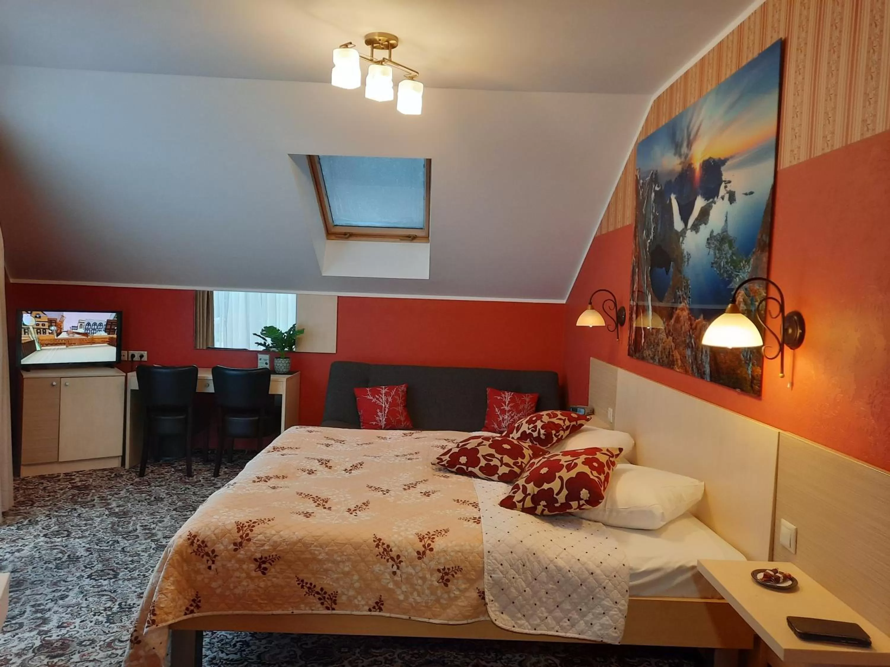 Bedroom, Bed in Hotel Pils with Self-Check in