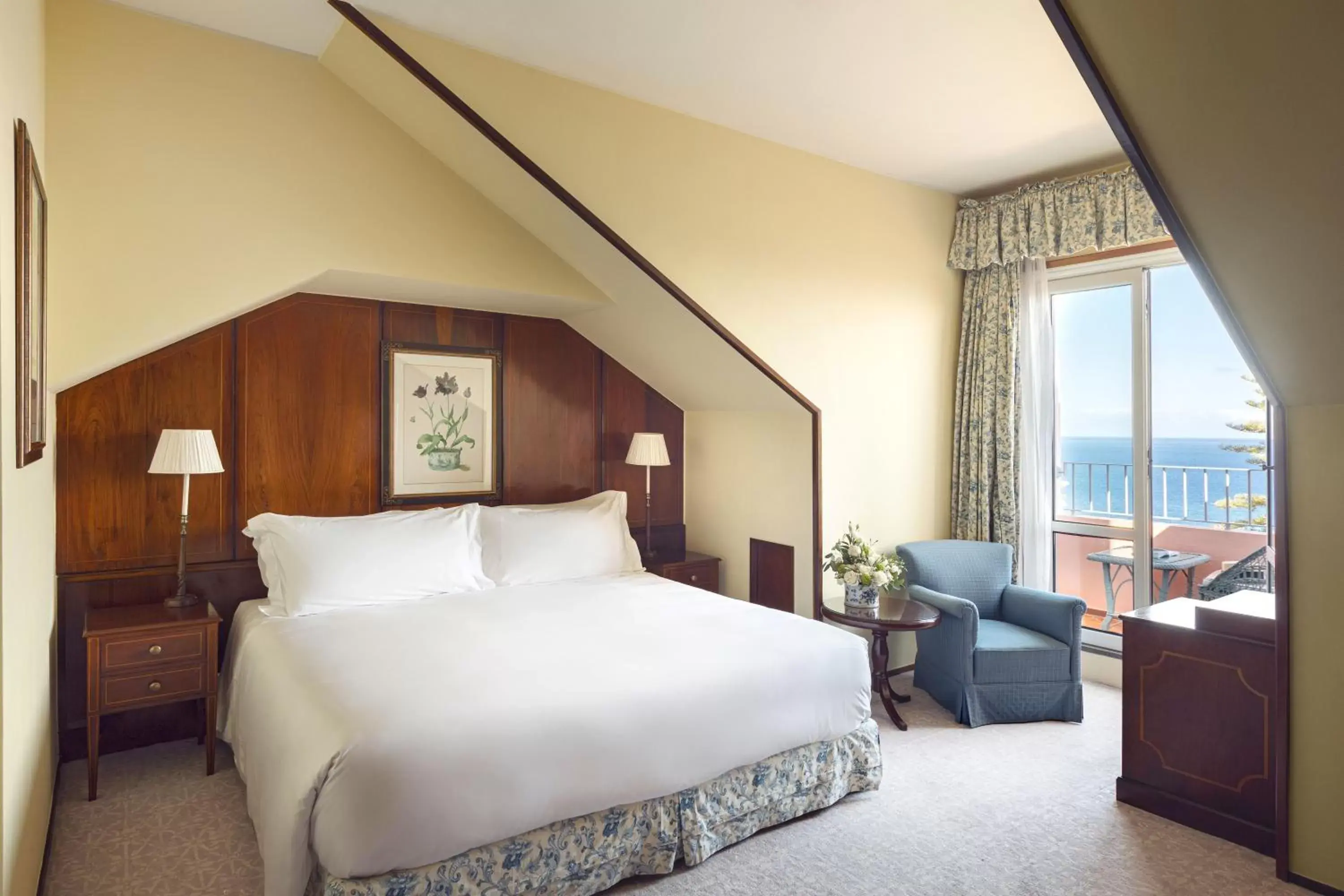 Bedroom, Bed in Reid's Palace, A Belmond Hotel, Madeira Bedroom, Bed in Reid's Palace, A Belmond Hotel, Madeira