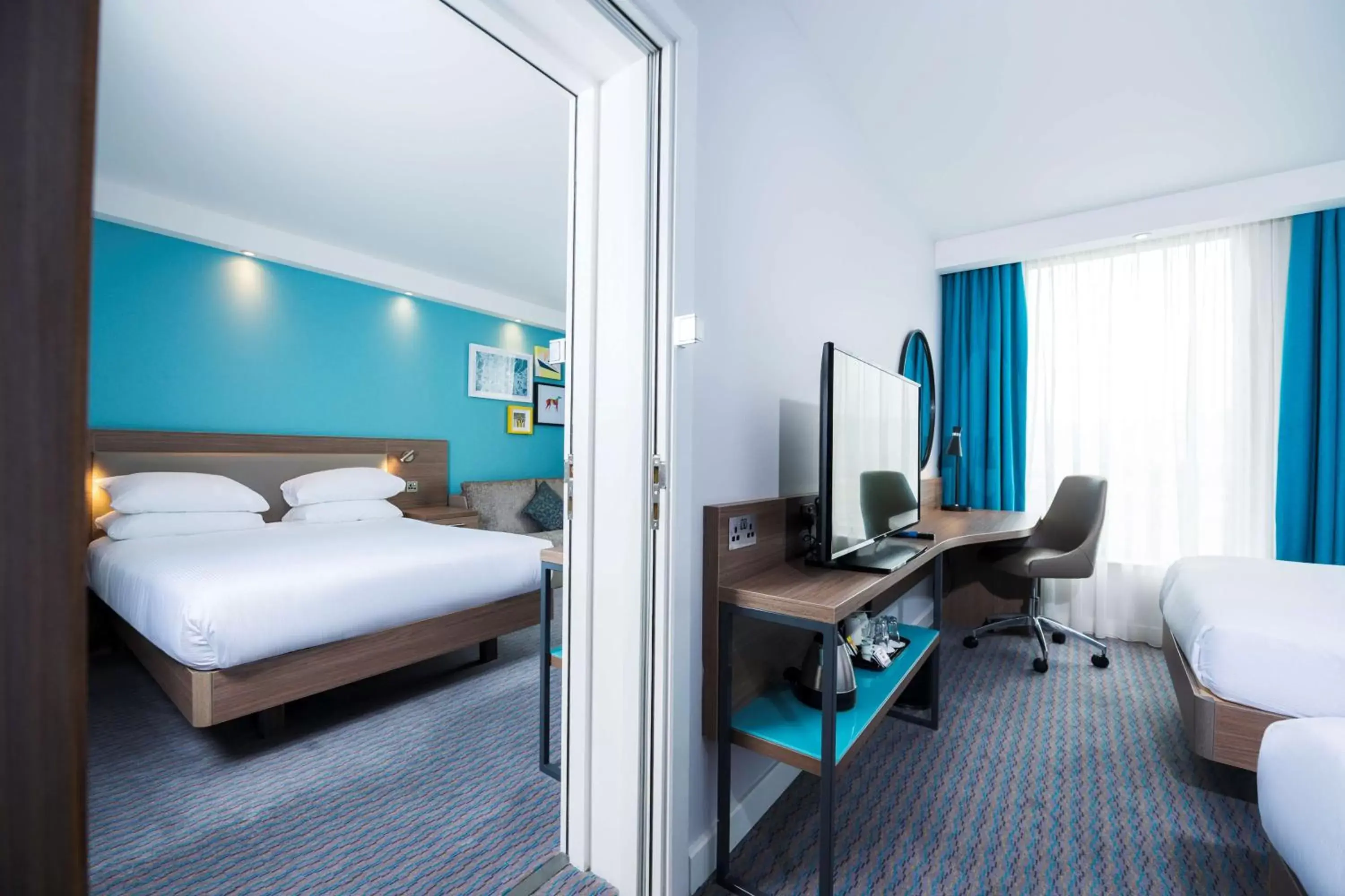 Bedroom, Bed in Hampton By Hilton Belfast City Centre