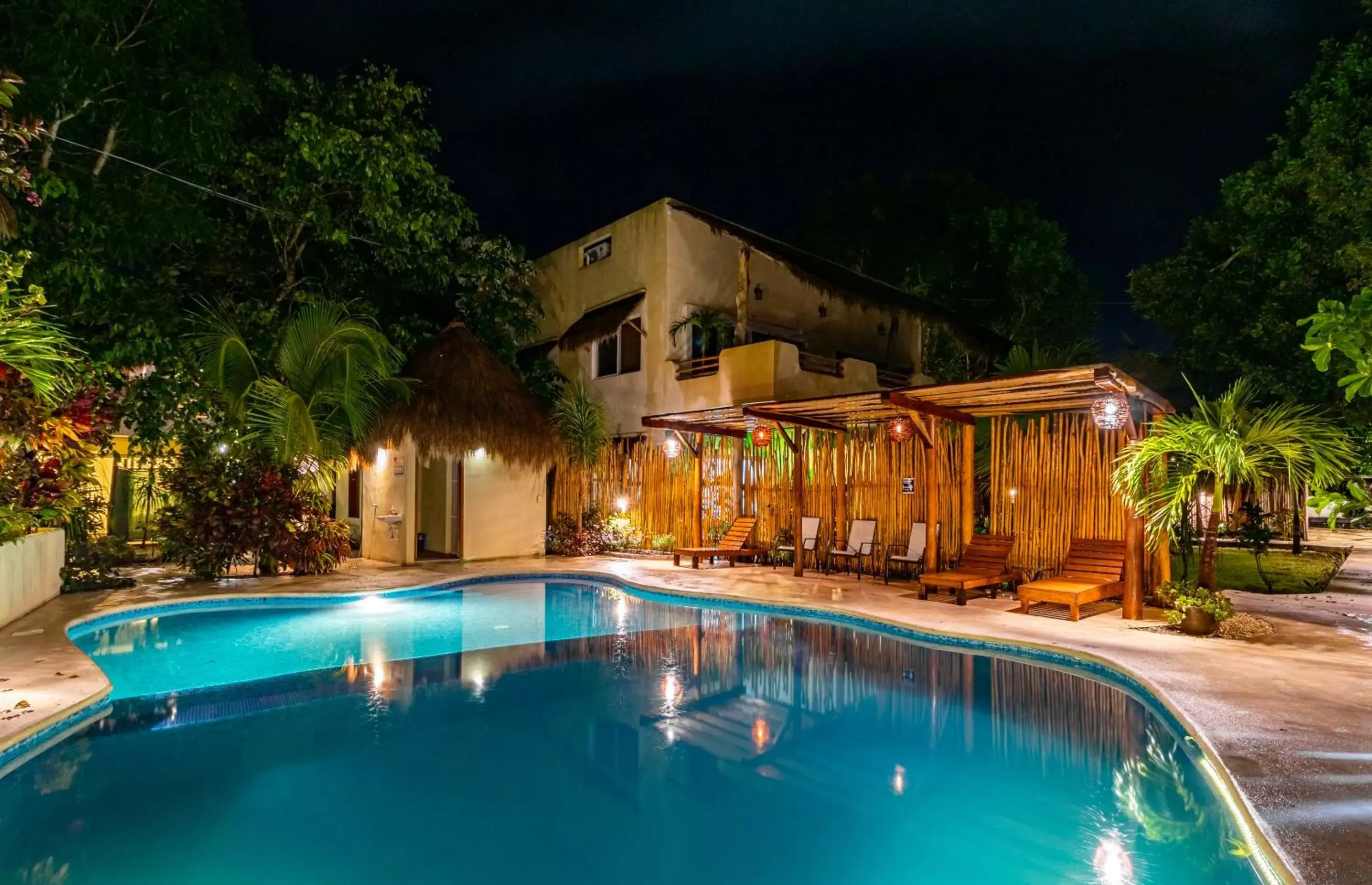 Night, Property Building in Hotel & Suites Oasis Bacalar