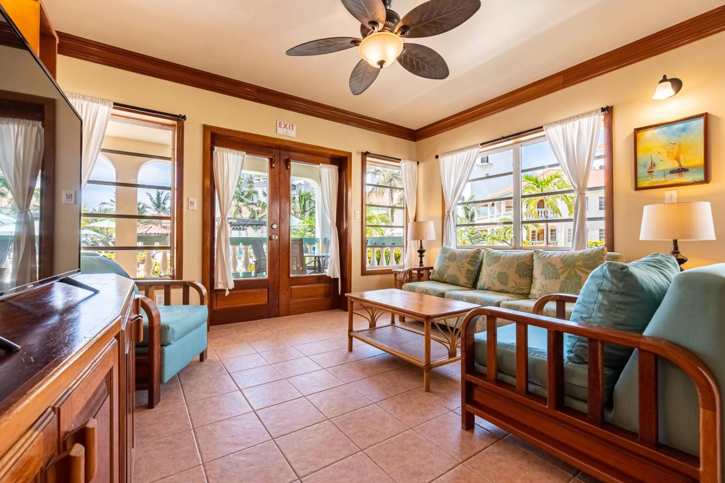 Living room in Belizean Shores Resort