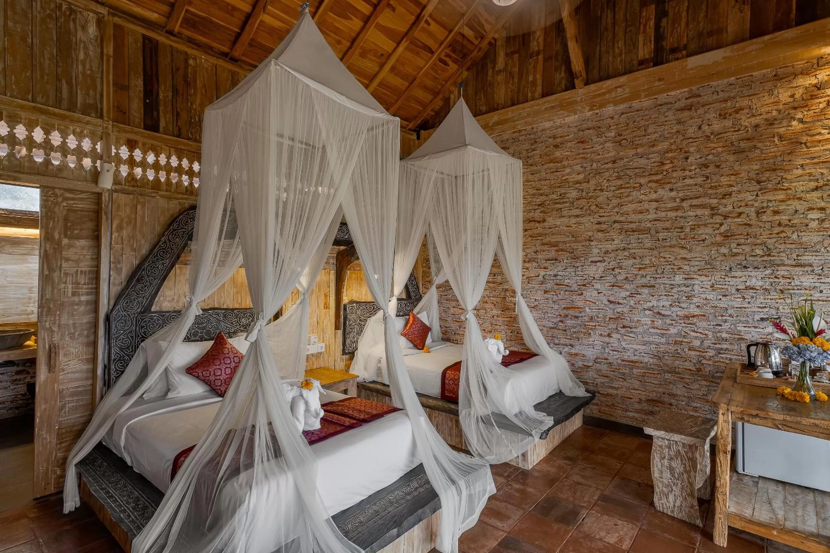 Photo of the whole room, Bed in Joglo Organik Guesthouse