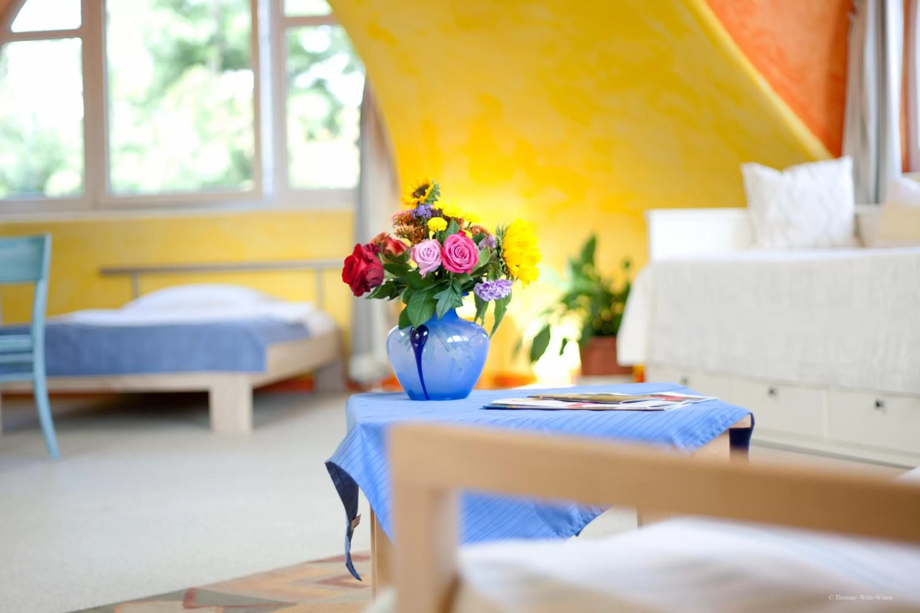 Decorative detail, Bed in Hotel Georg