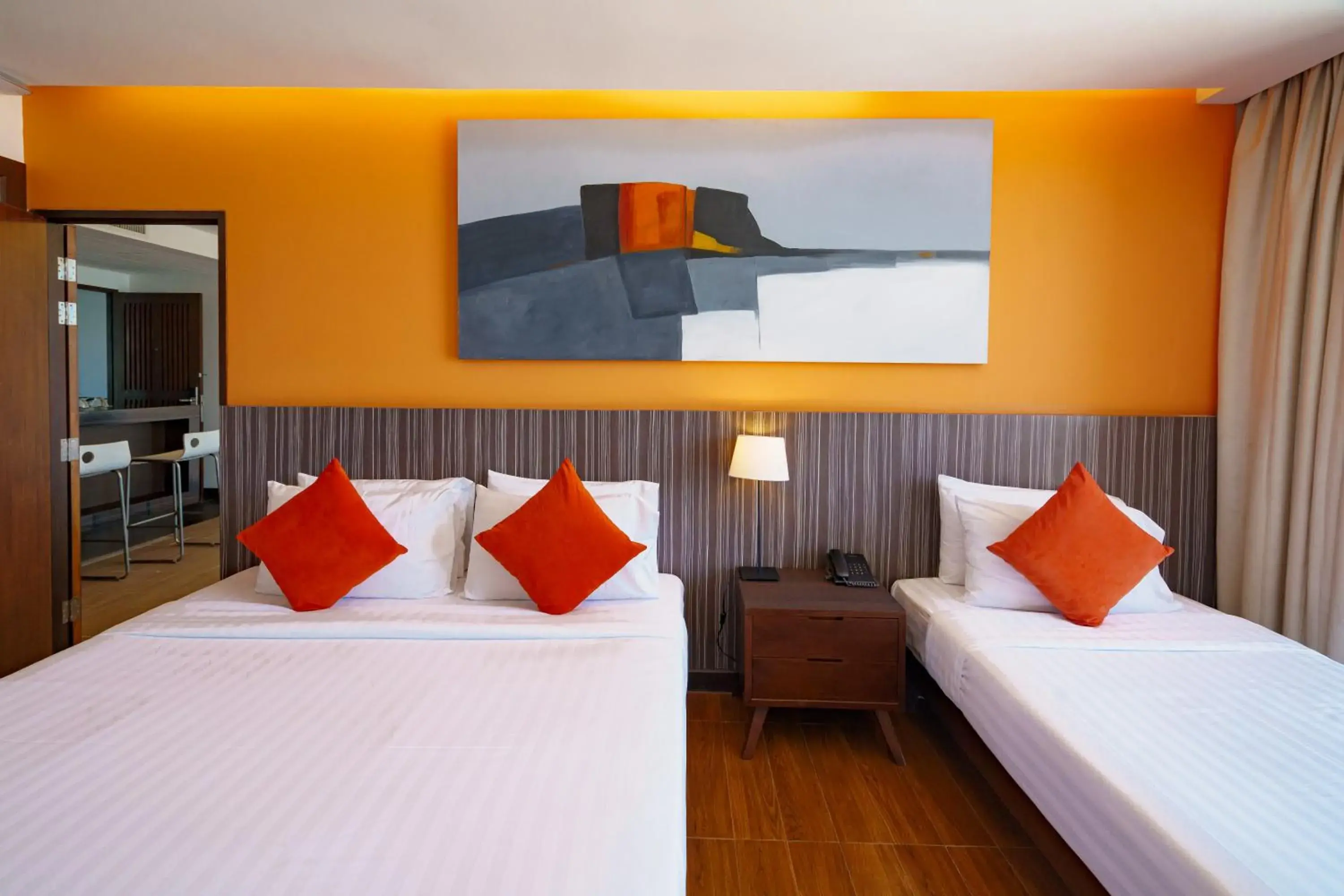 Bed in Hotel J Pattaya