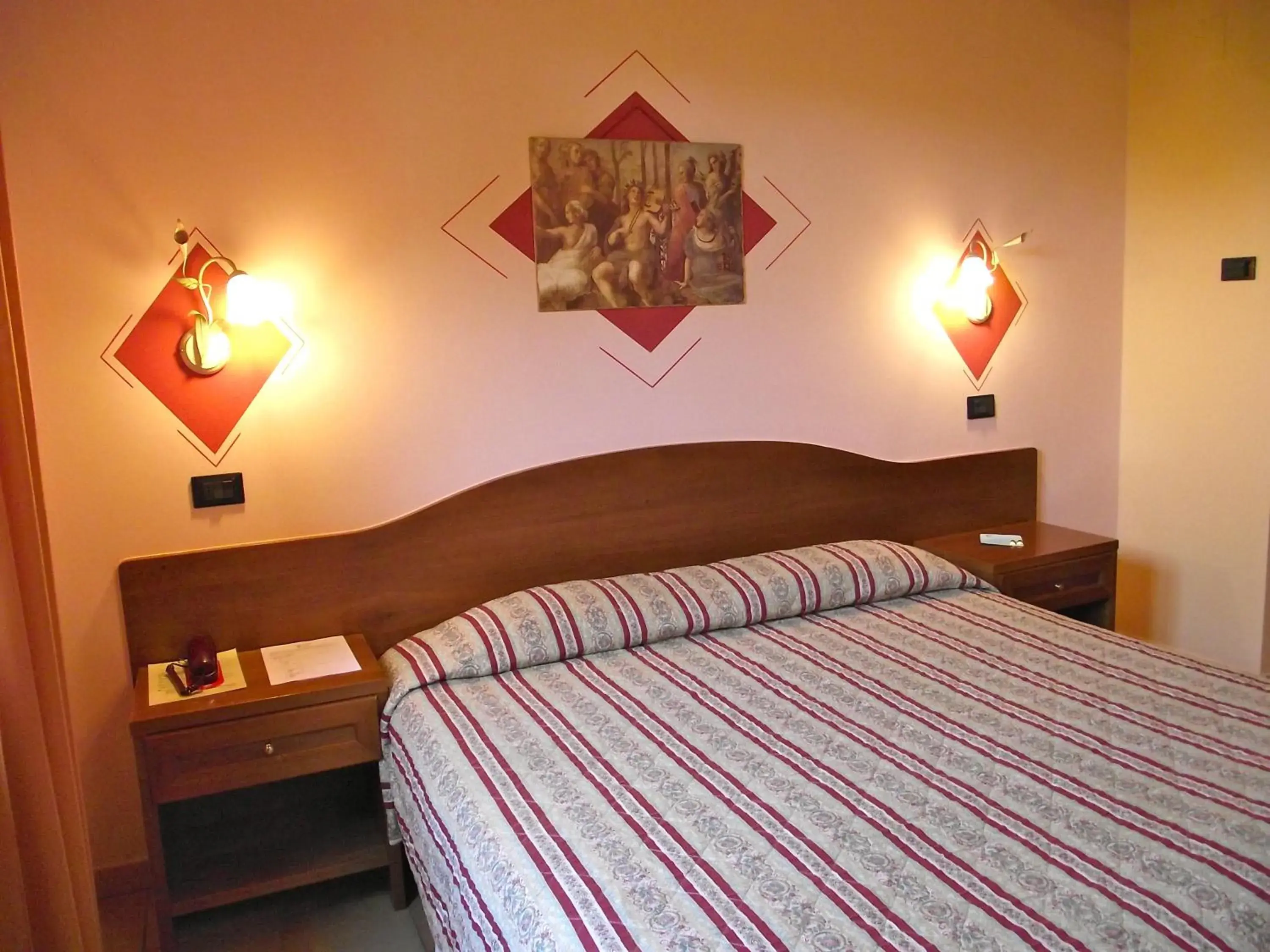 Decorative detail, Bed in Hotel Duca Della Corgna
