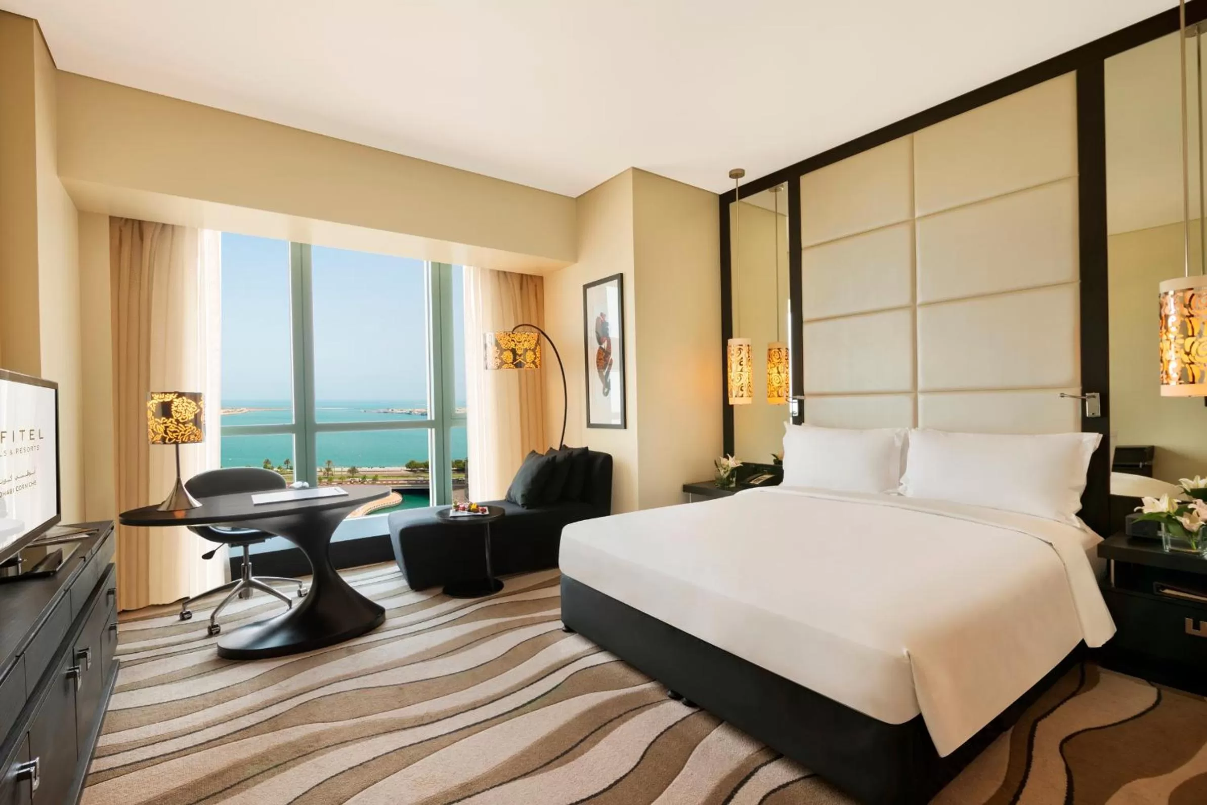 Photo of the whole room, Bed in Sofitel Abu Dhabi Corniche