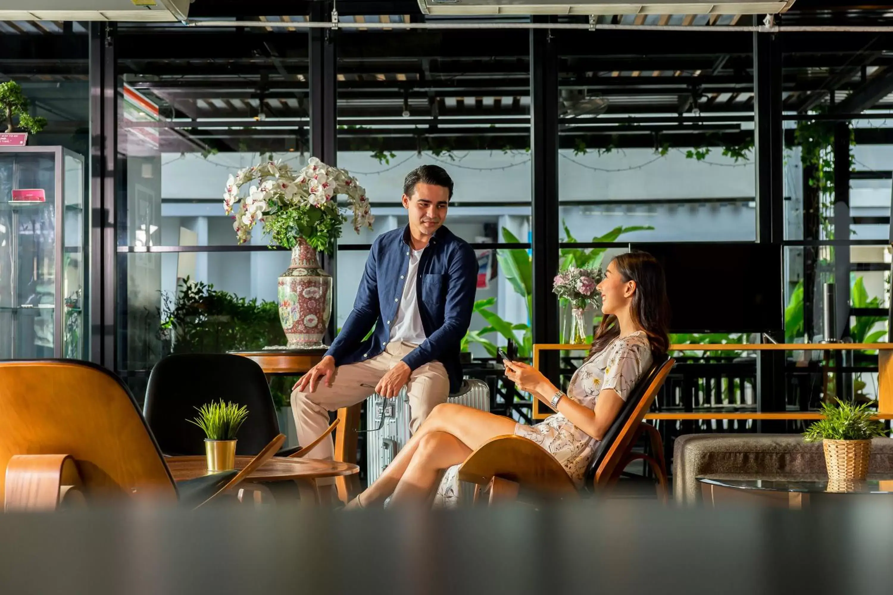 Lobby or reception in De Botan Srinakarin Hotel & Residence Lobby or reception in De Botan Srinakarin Hotel & Residence