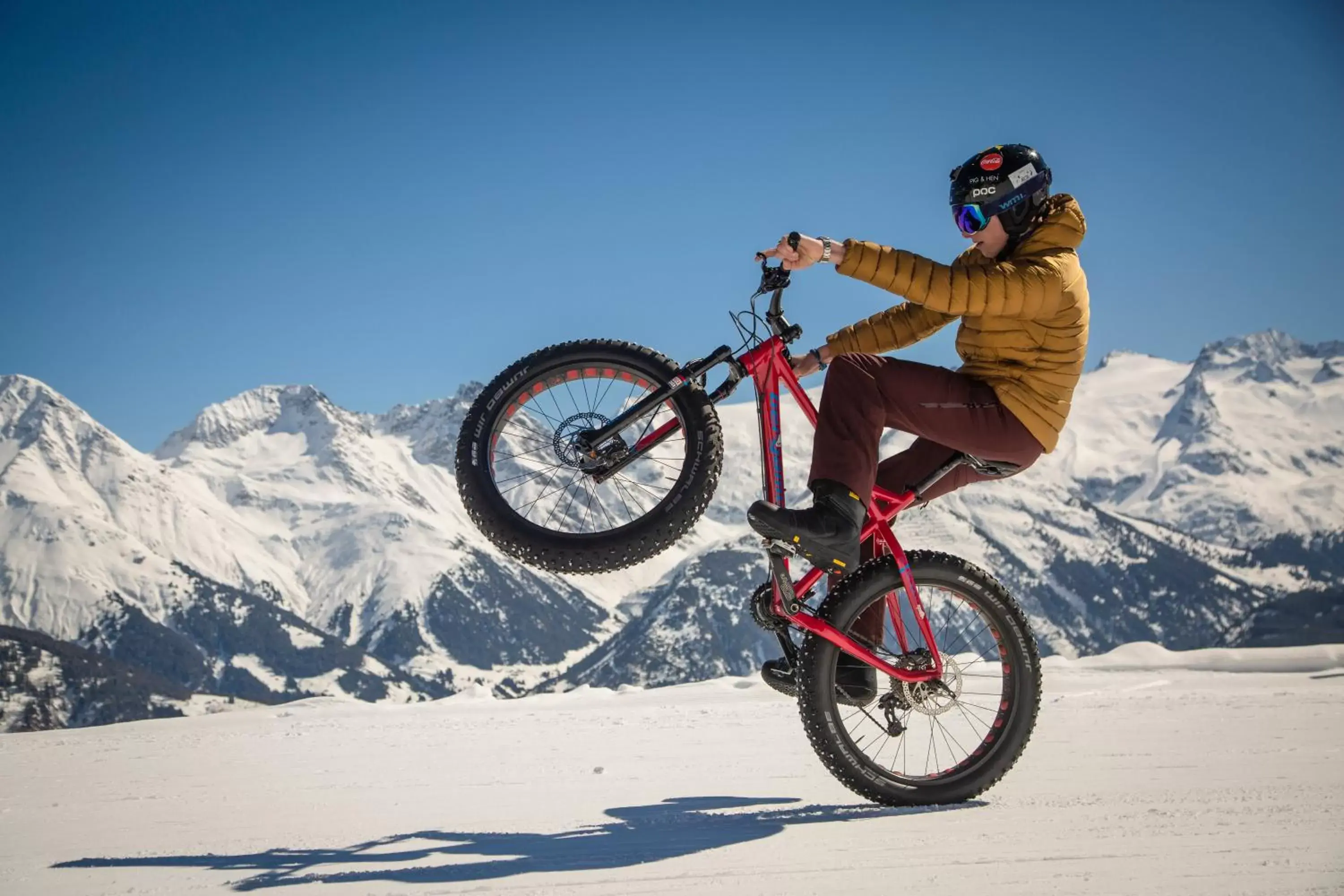 Winter, Biking in Catrina Lodge