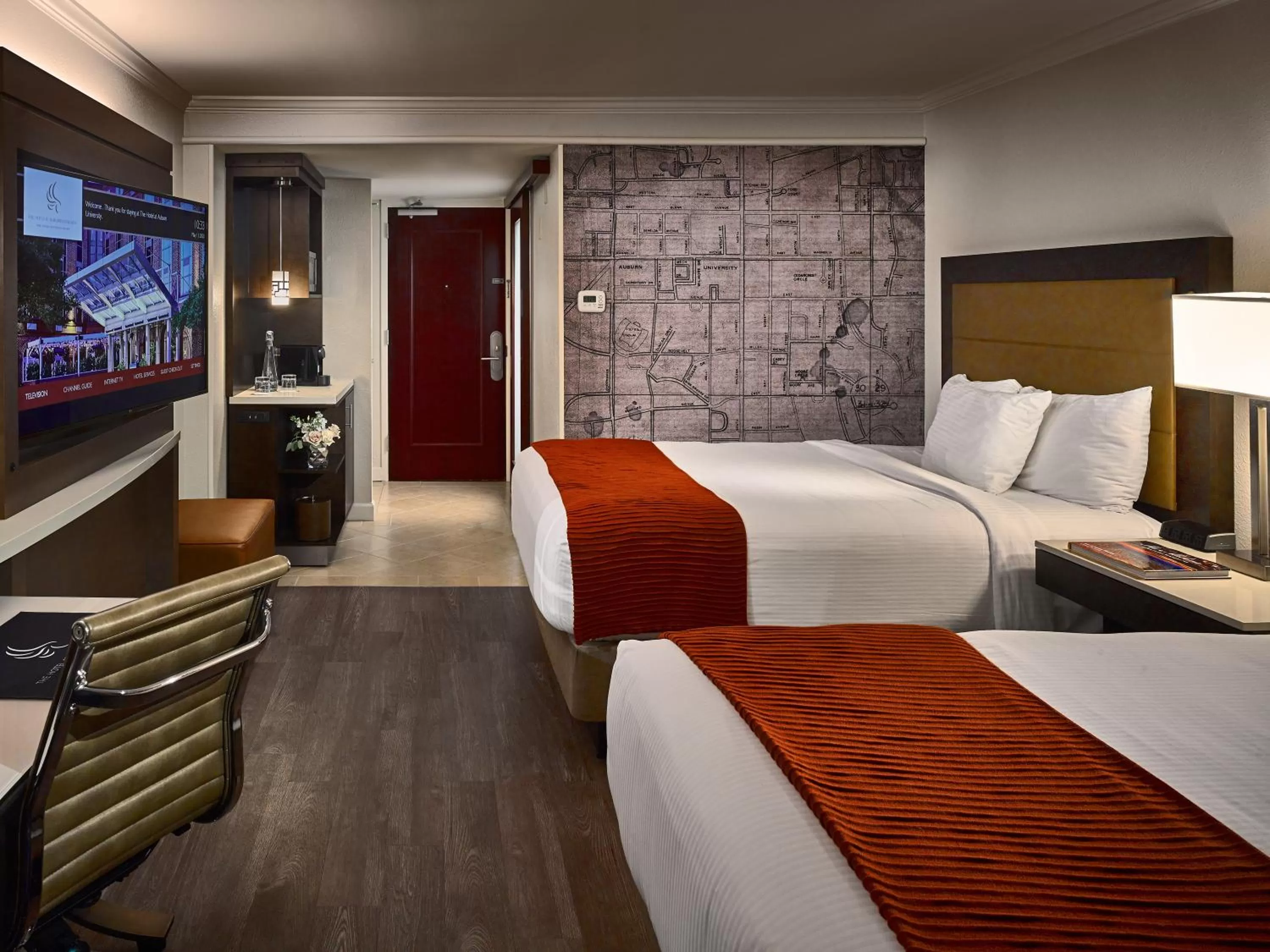 Bed in The Hotel at Auburn University