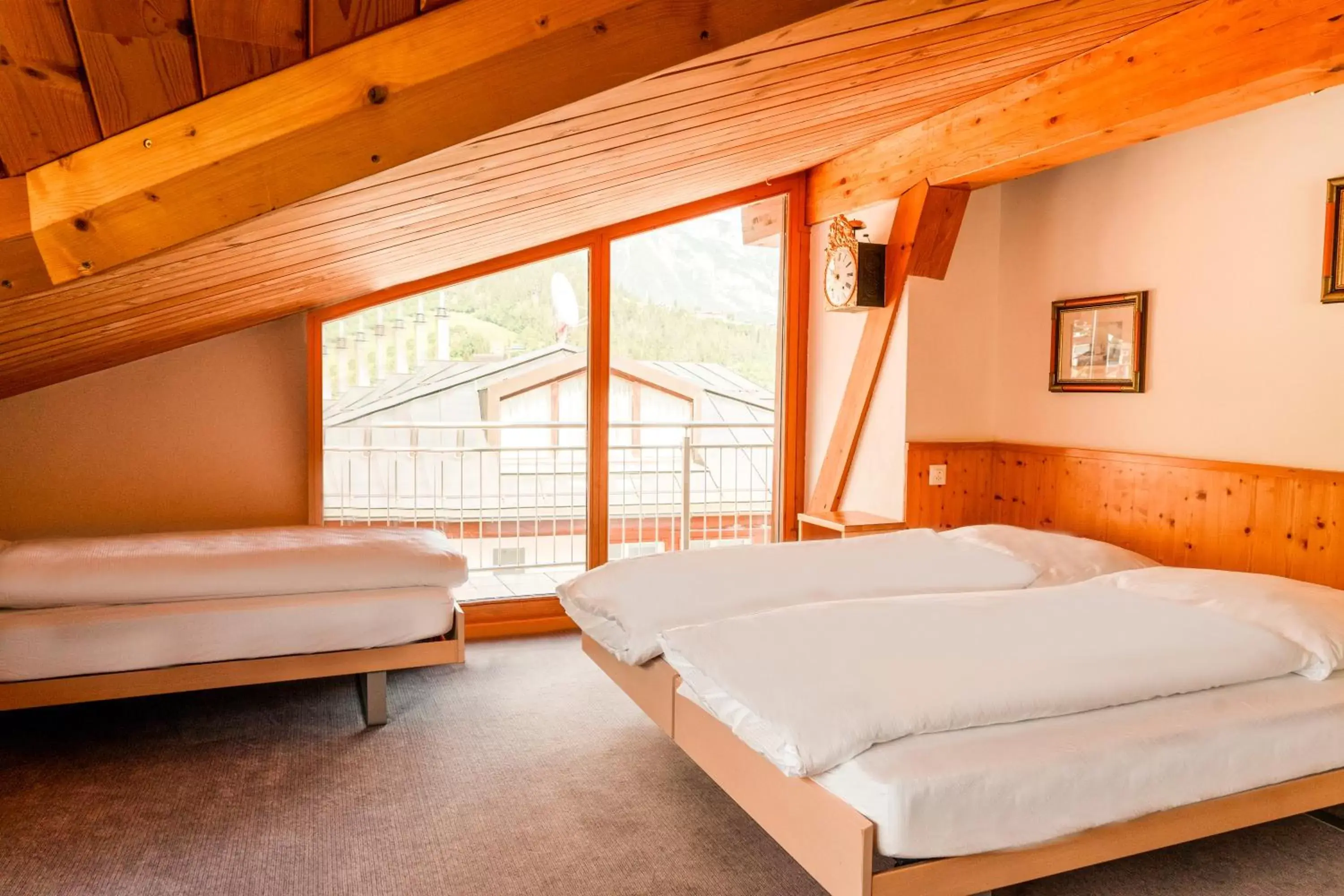 Bed in Hillsite Hotel Restaurant Flims