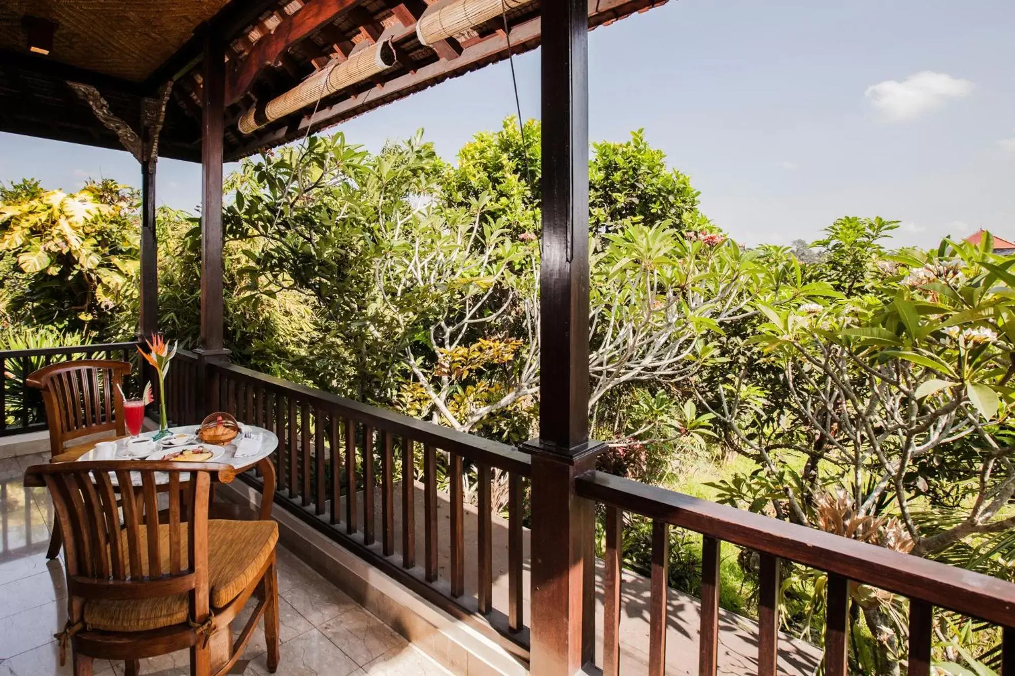 Balcony/Terrace in Bebek Tepi Sawah Restaurant & Villas