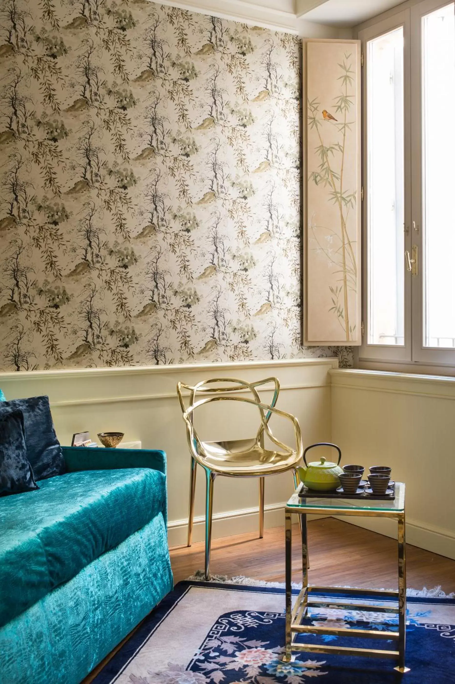 Decorative detail, Seating Area in Art Hotel Orologio