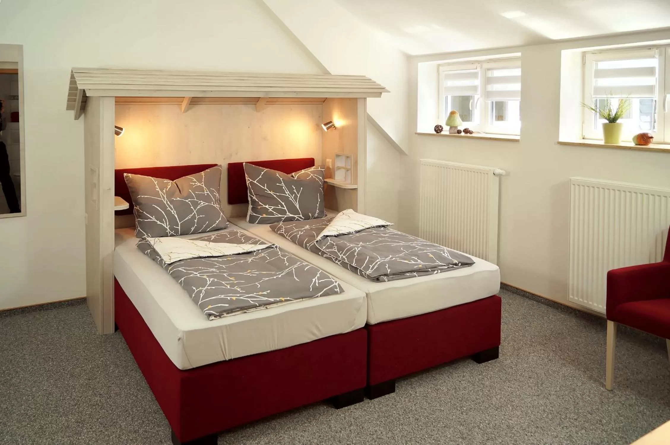 Bed in Erzgebirgshotel Misnia Bärenfels