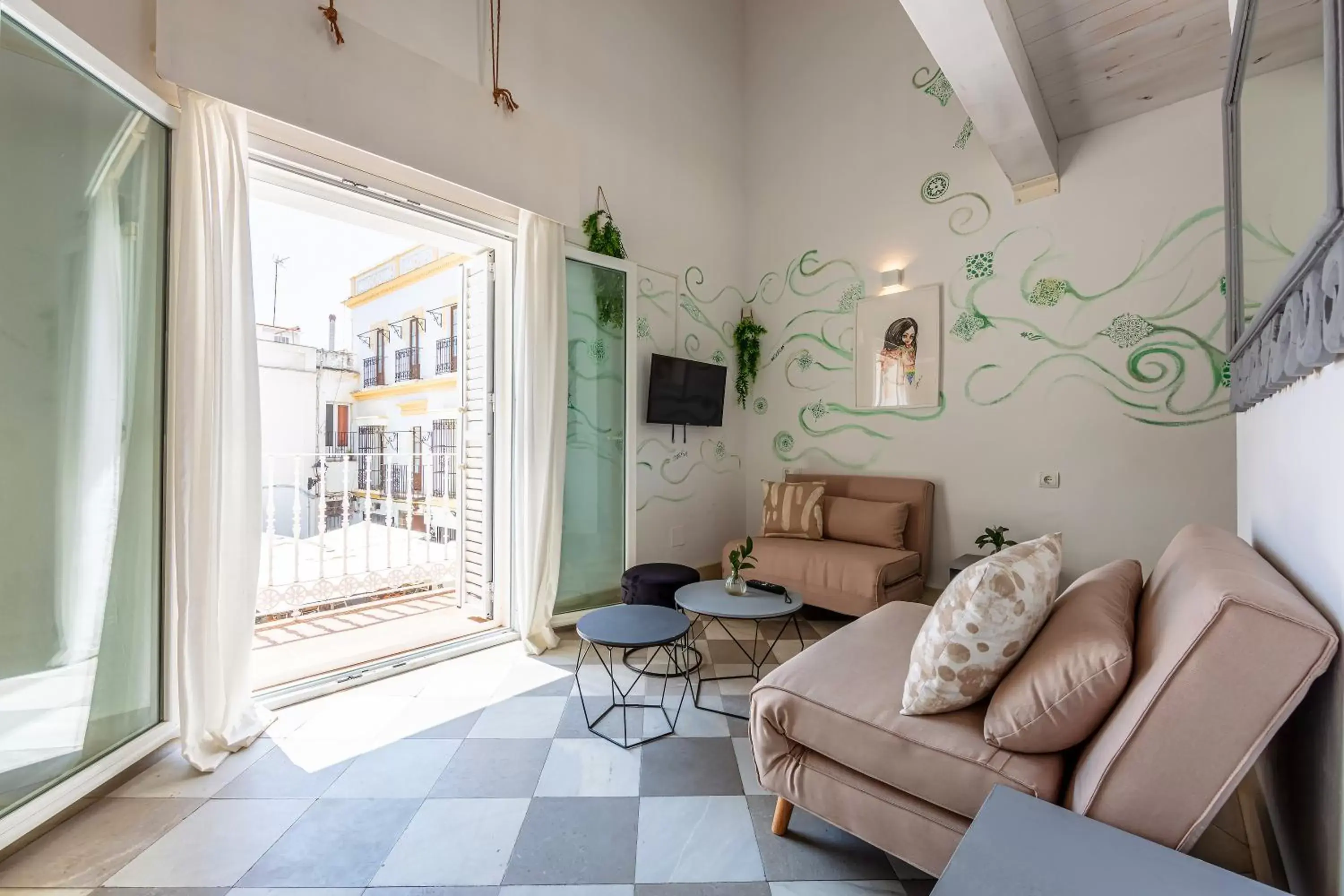 Balcony/Terrace, Seating Area in La Casa de la Favorita