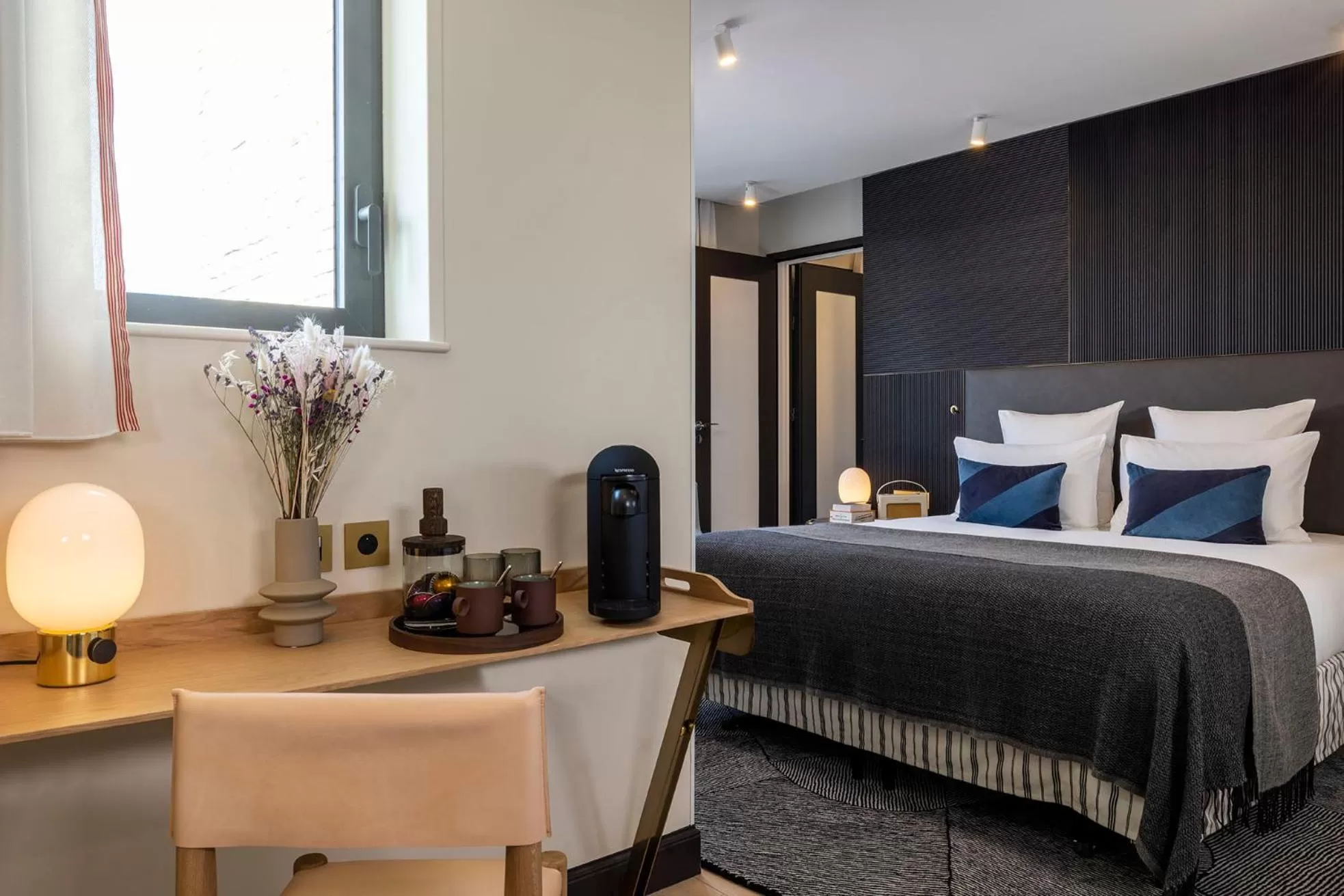 Coffee/tea facilities, Bed in Quinzerie hôtel