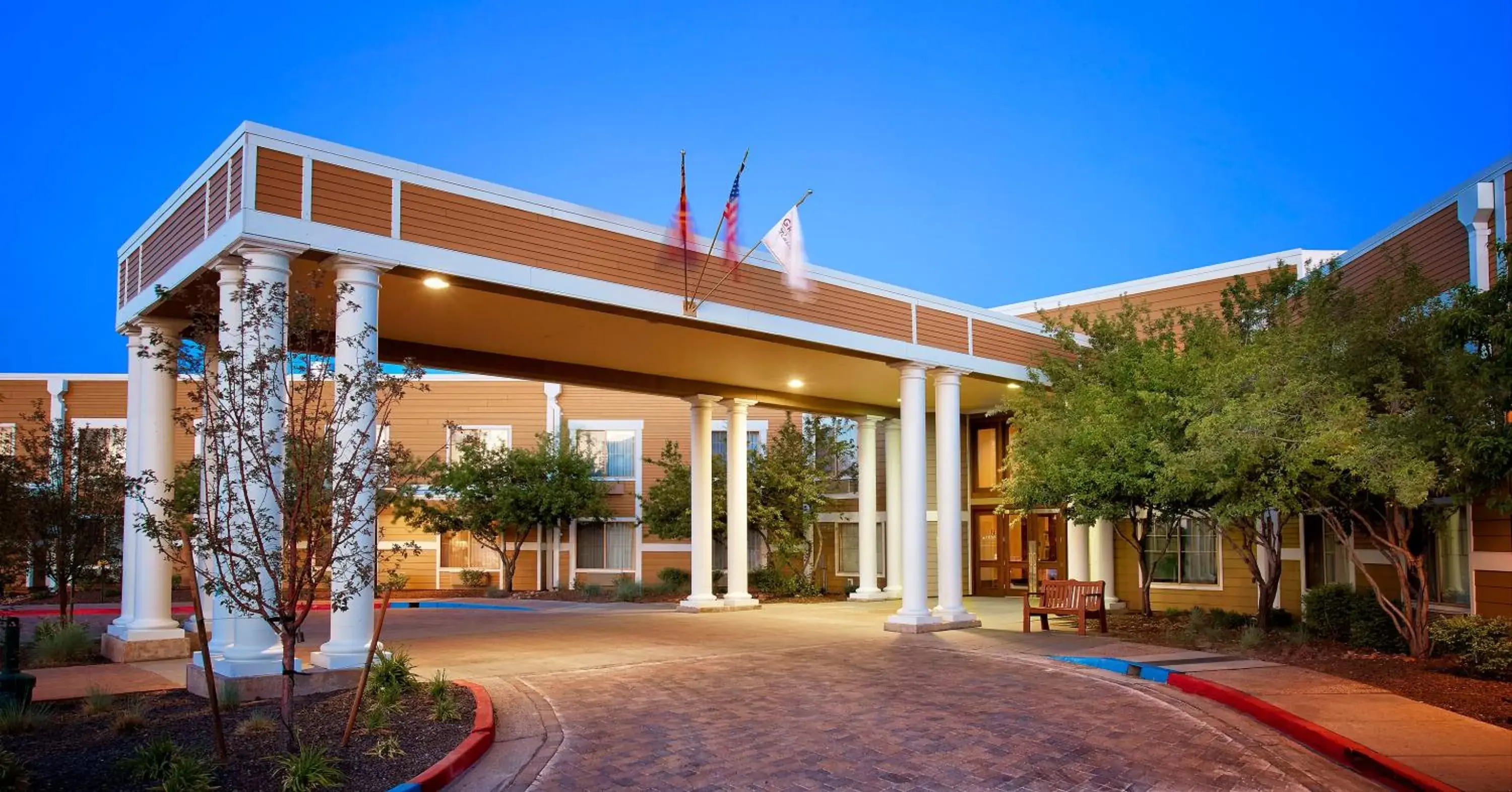 Facade/entrance, Property Building in Grand Canyon Railway Hotel