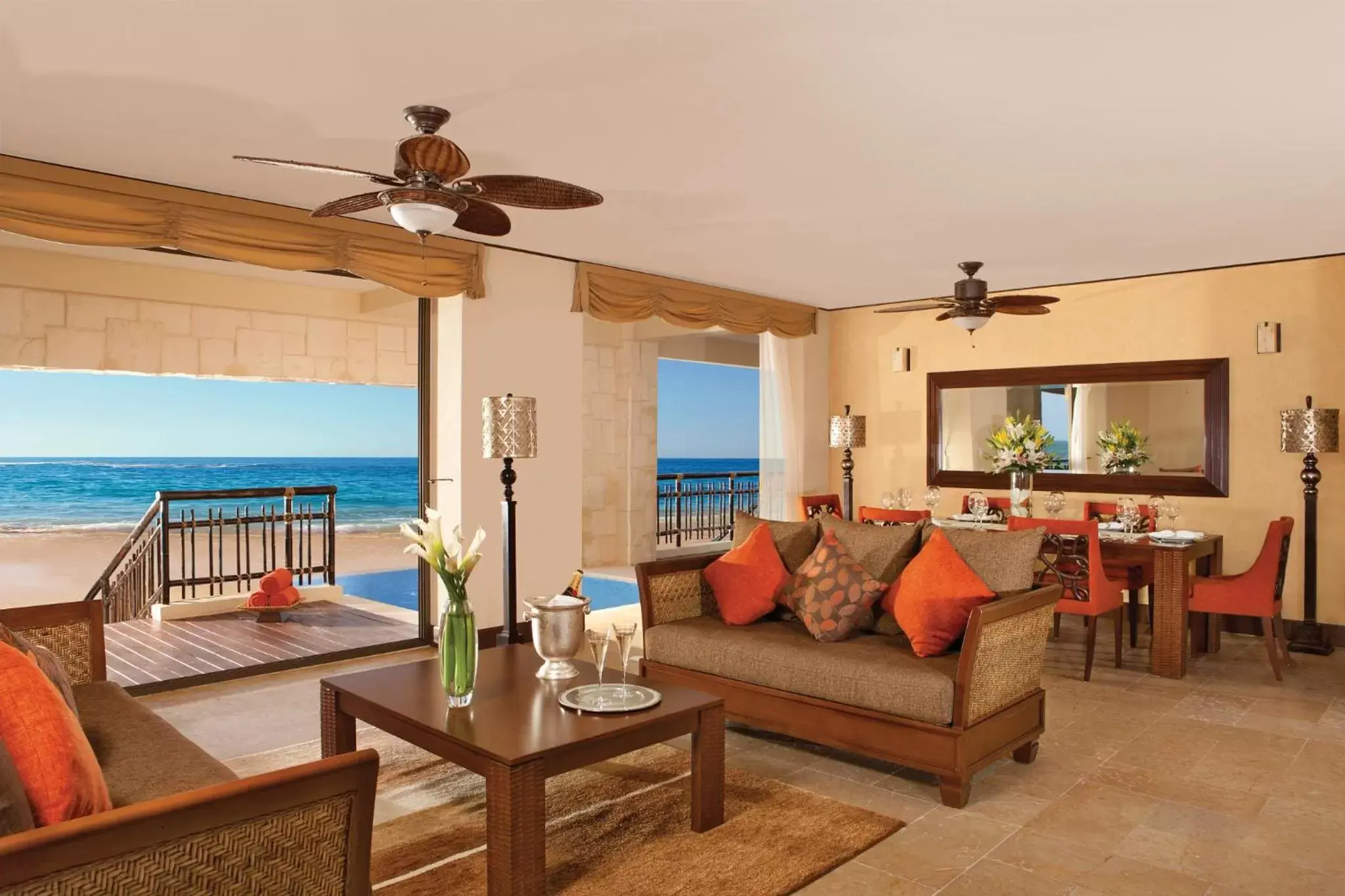 View (from property/room), Seating Area in Dreams Riviera Cancun Resort & Spa - All Inclusive