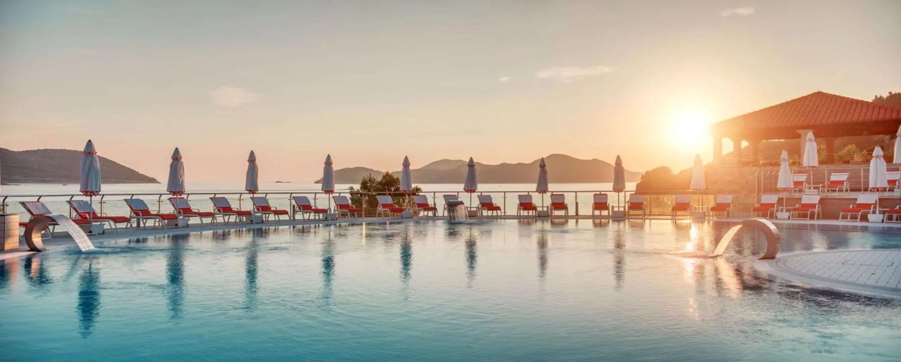 Swimming pool, Sunrise/Sunset in Sun Gardens Dubrovnik