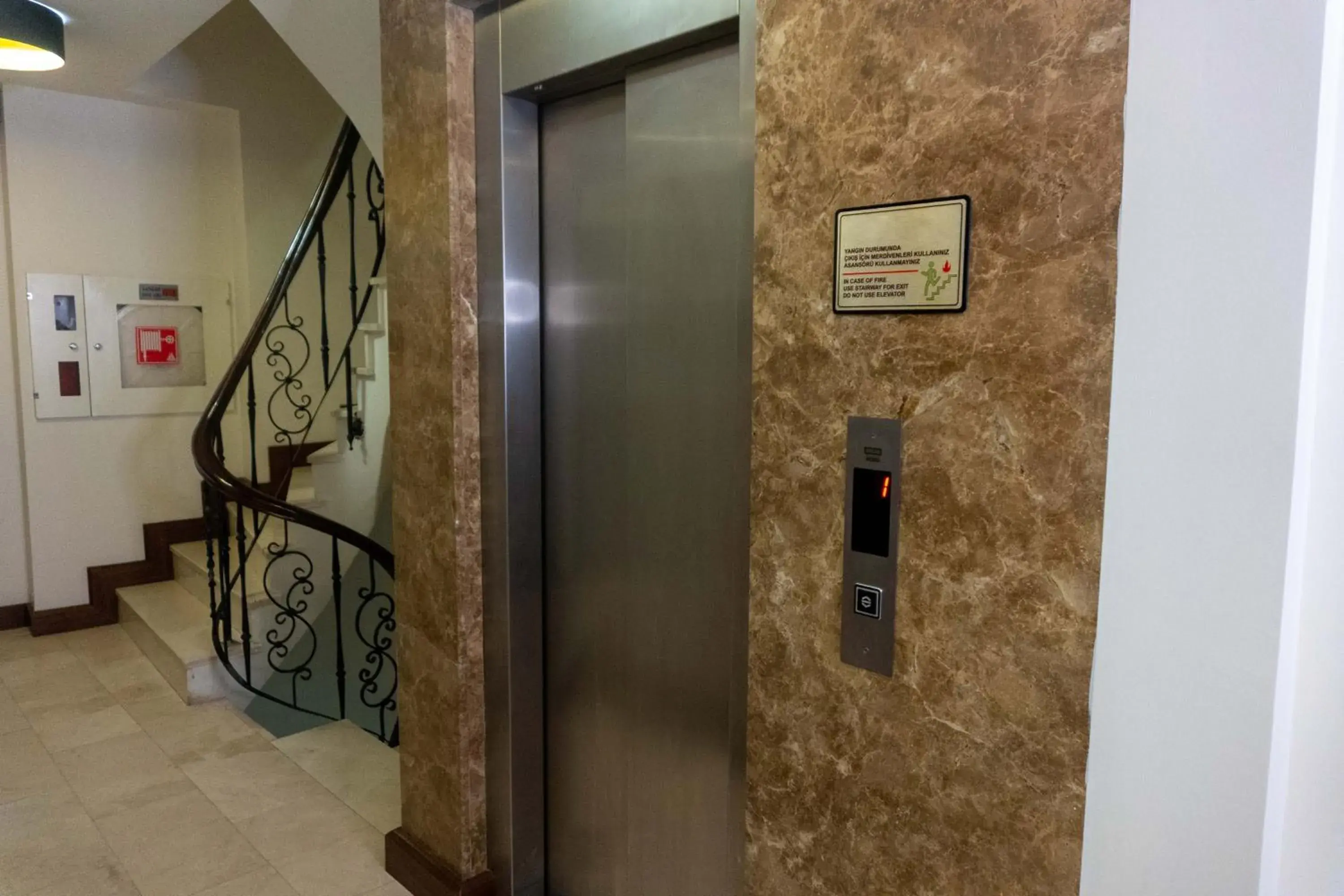 elevator, Bathroom in Trass Hotel