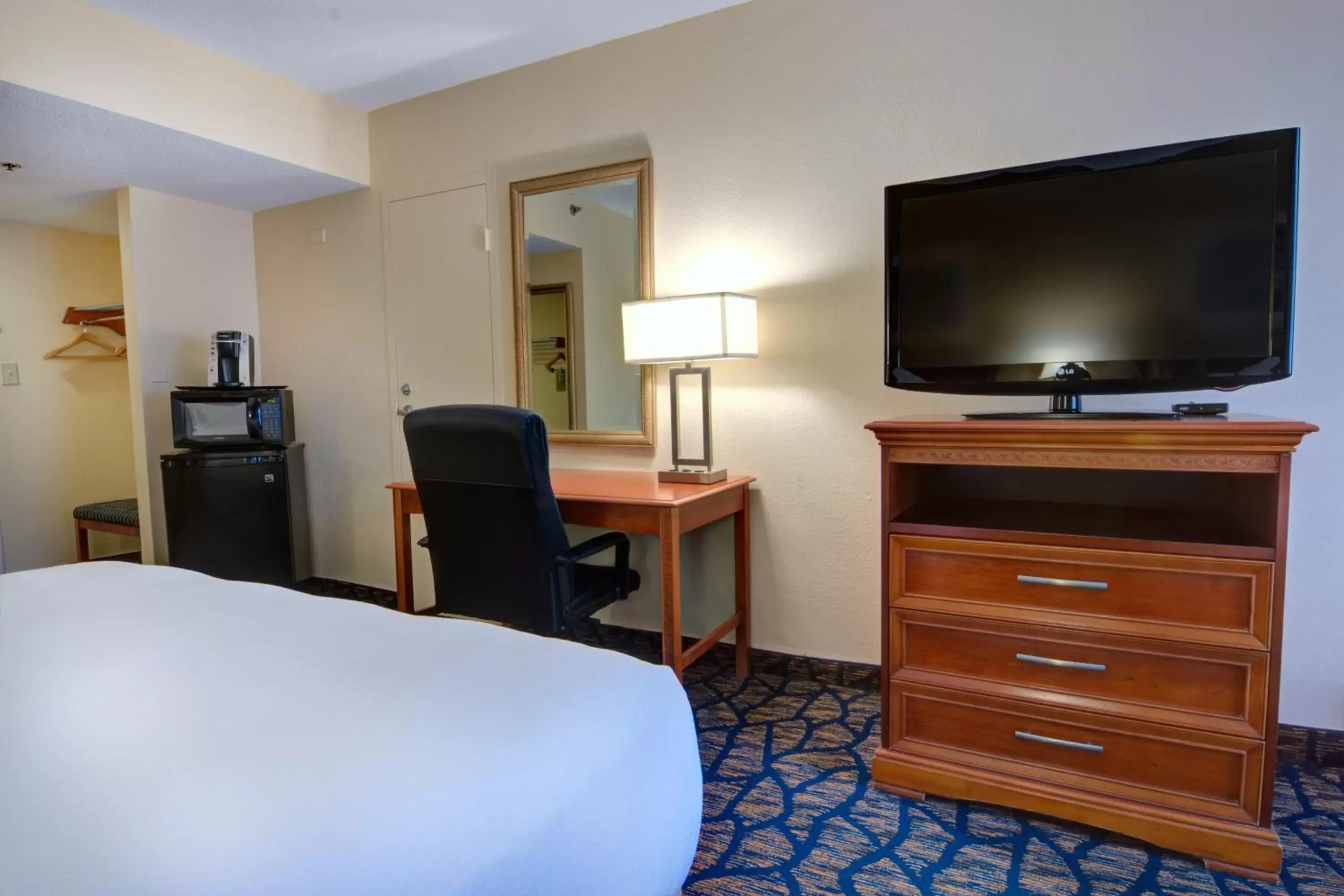 Bedroom, TV/Entertainment Center in Holiday Inn Gainesville-University Center, an IHG Hotel