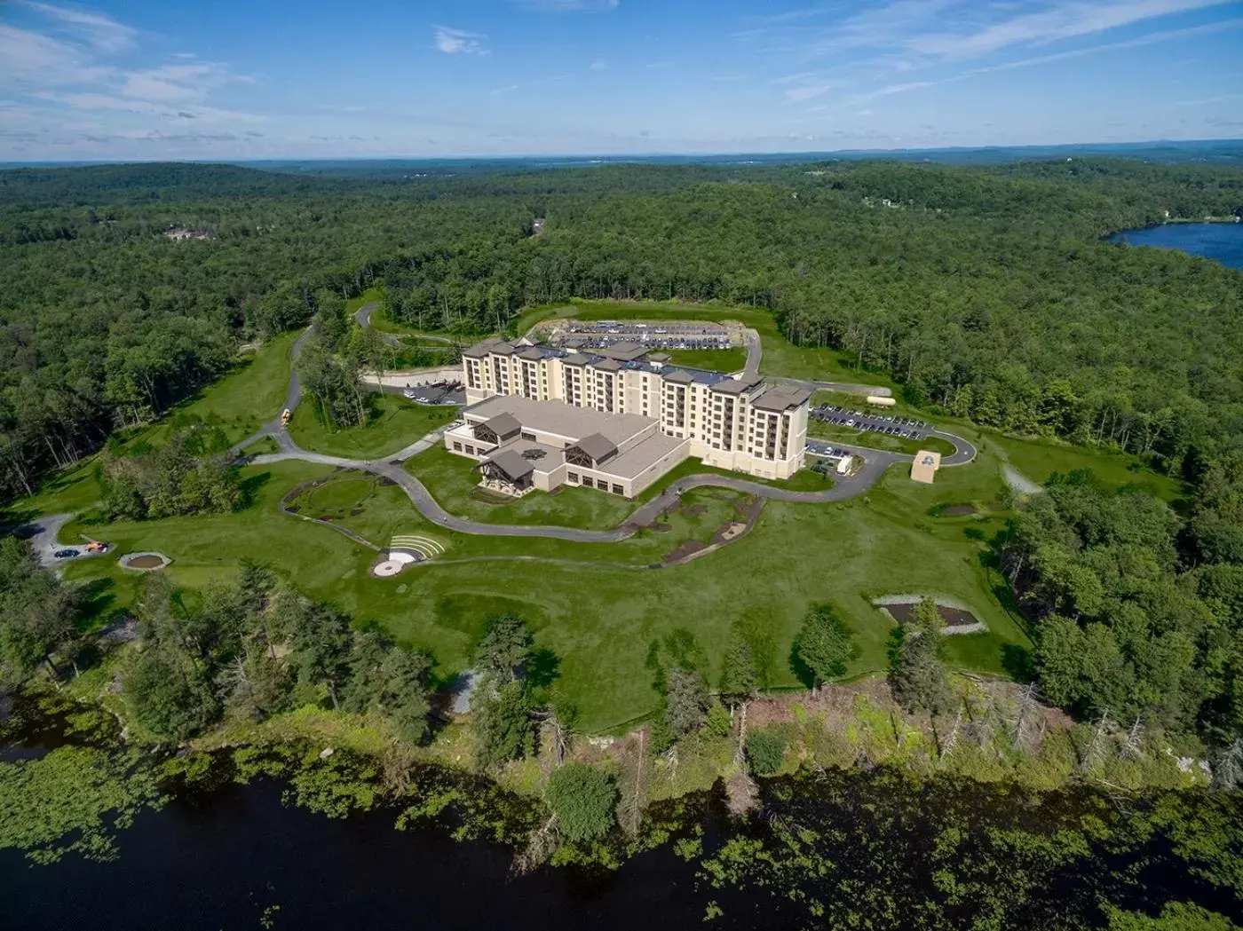 Facade/entrance, Bird's-eye View in YO1 Longevity & Health Resorts, Catskills
