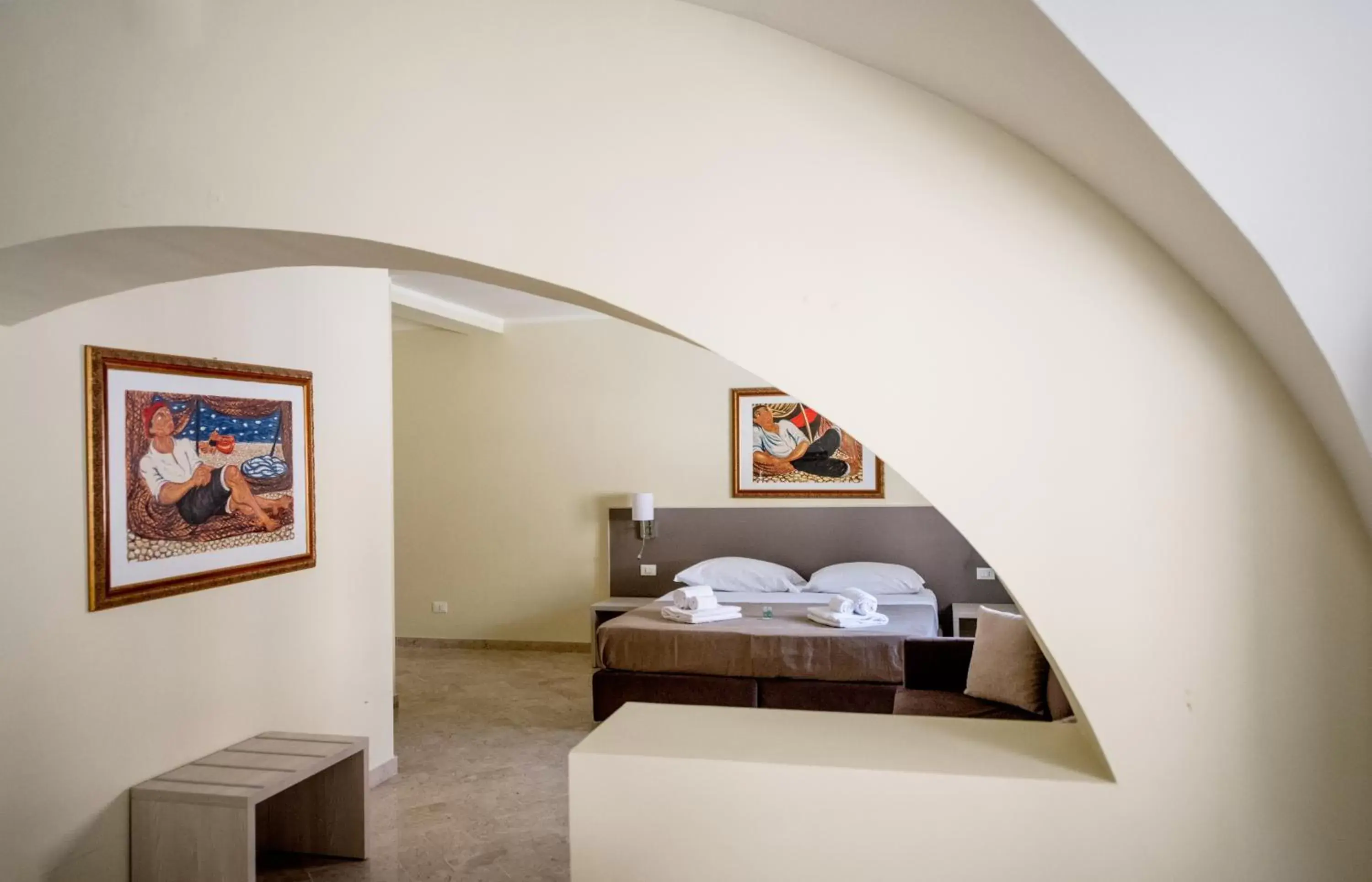 Bed in Historico Loft & Rooms Palazzo Adragna XIX