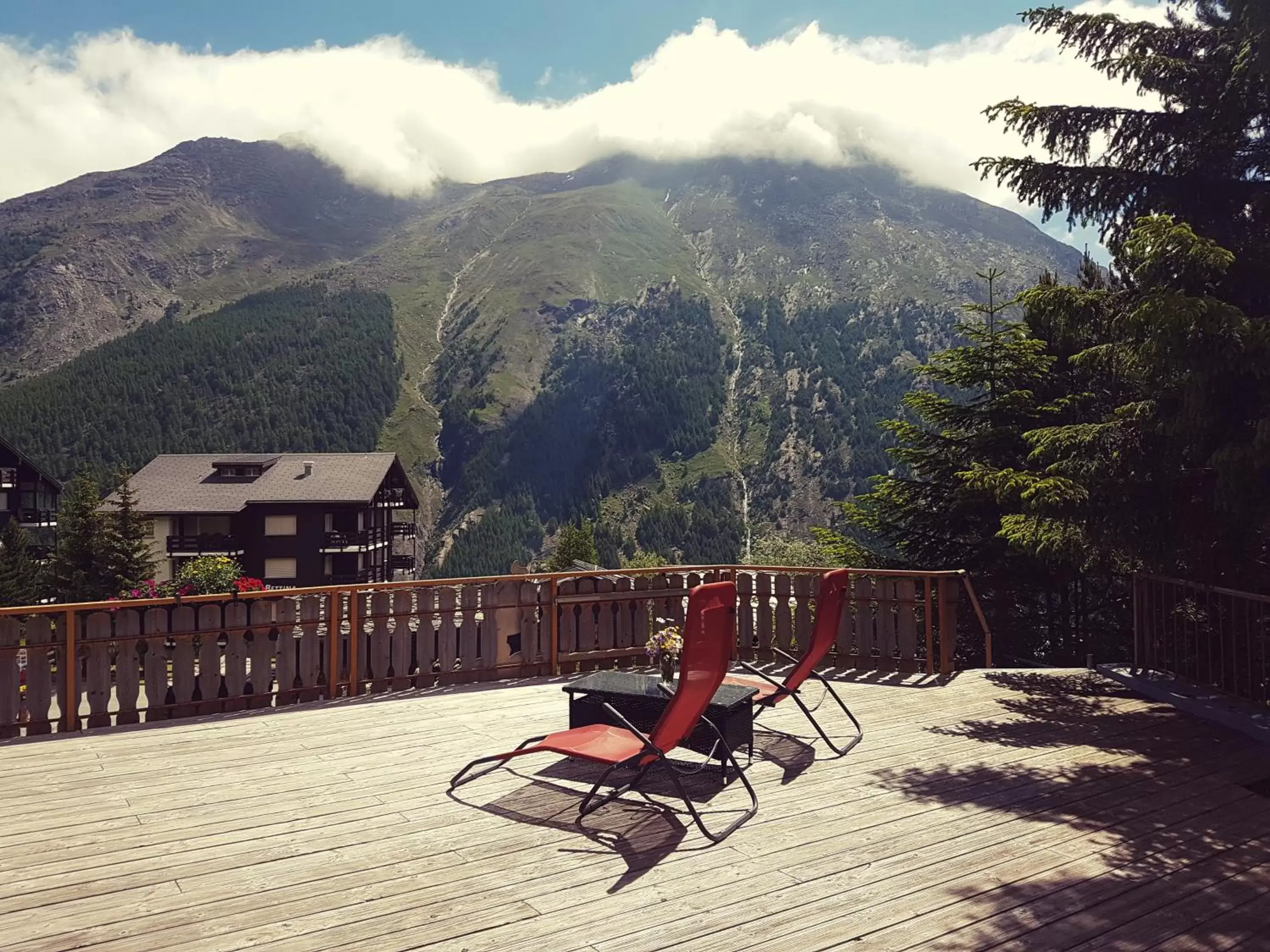 Balcony/Terrace, Mountain View in Hotel Alpenperle