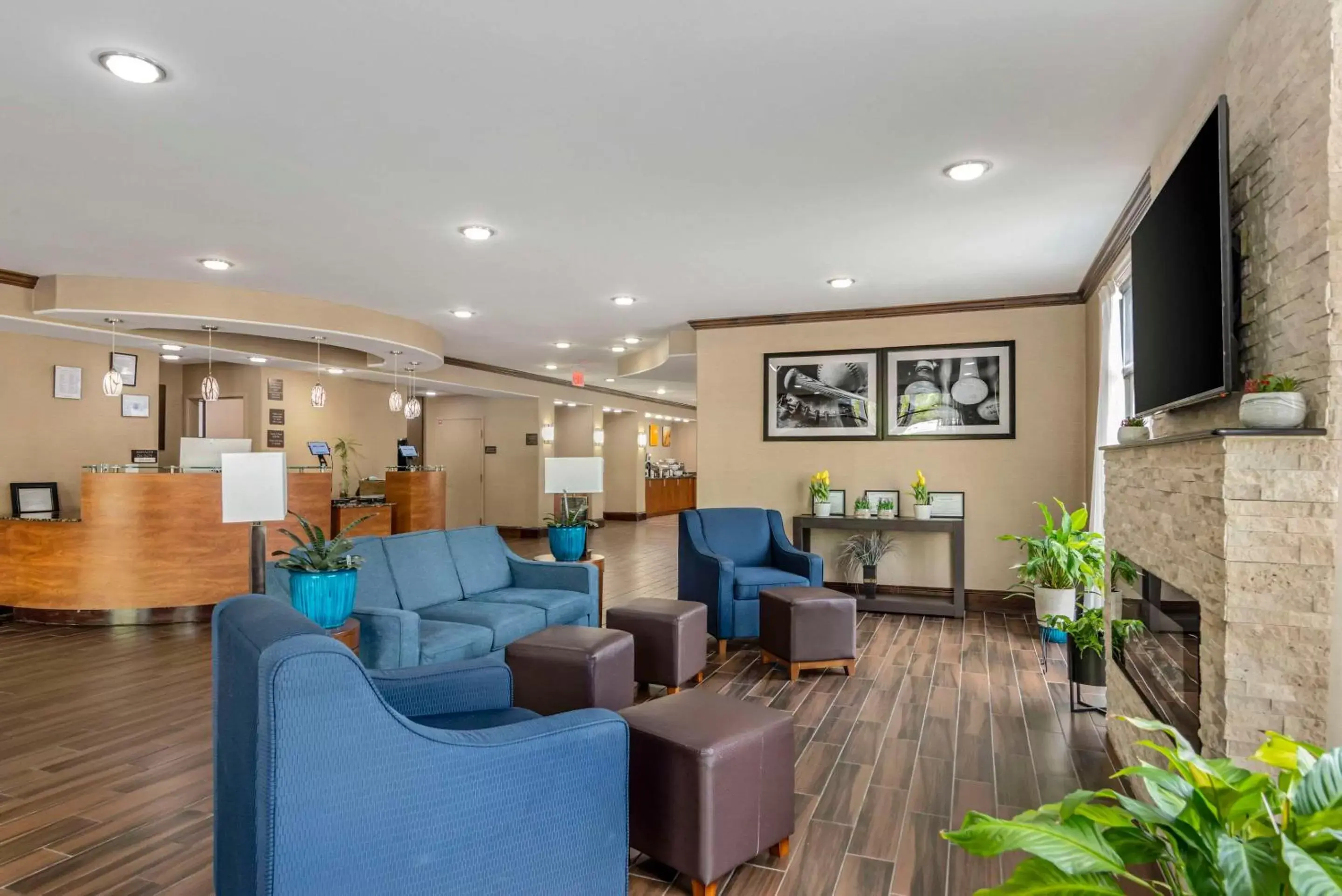 Lobby or reception, Lounge/Bar in Comfort Suites at Kennesaw State University