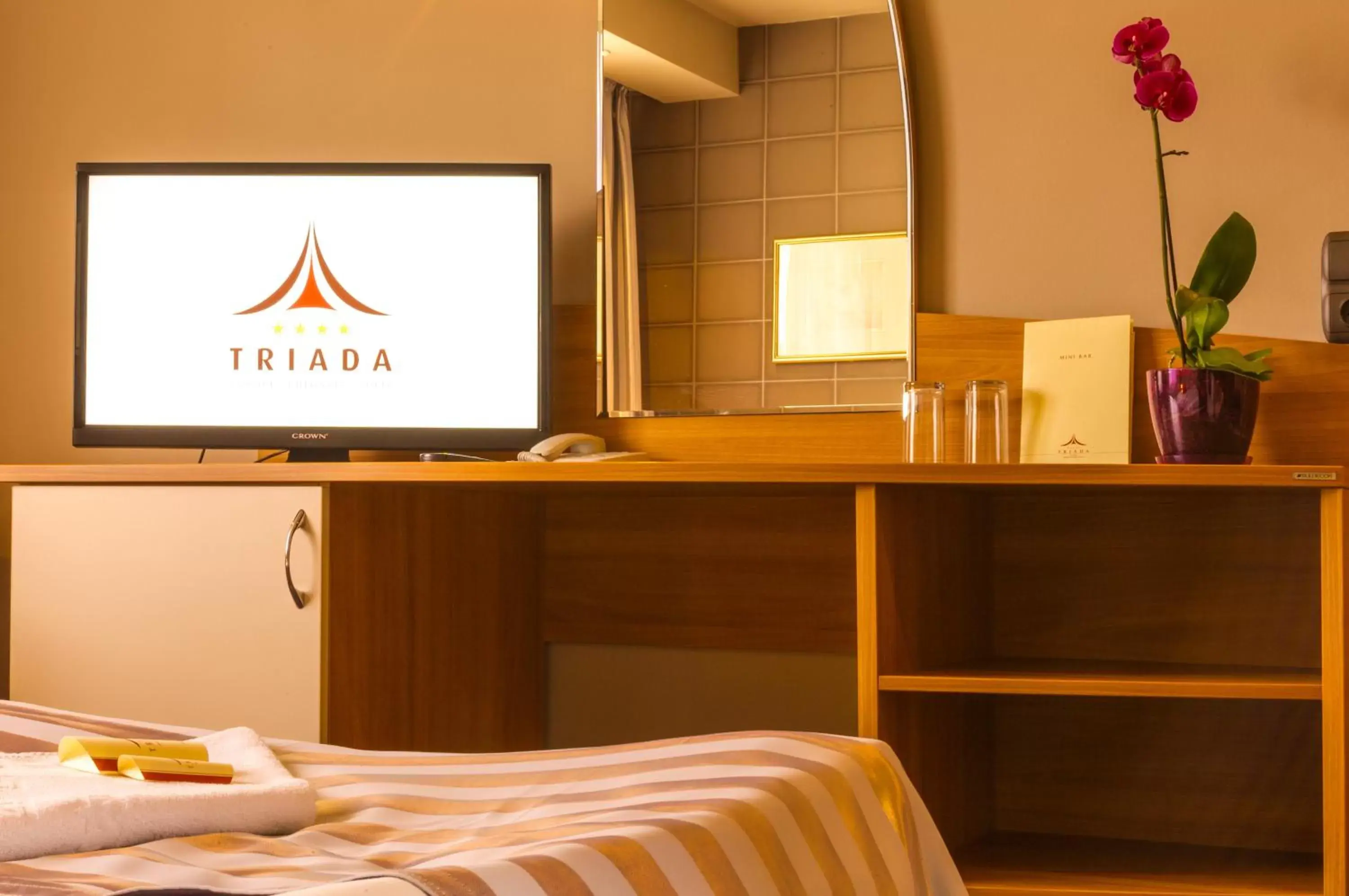 Bedroom, TV/Entertainment Center in Triada Hotel