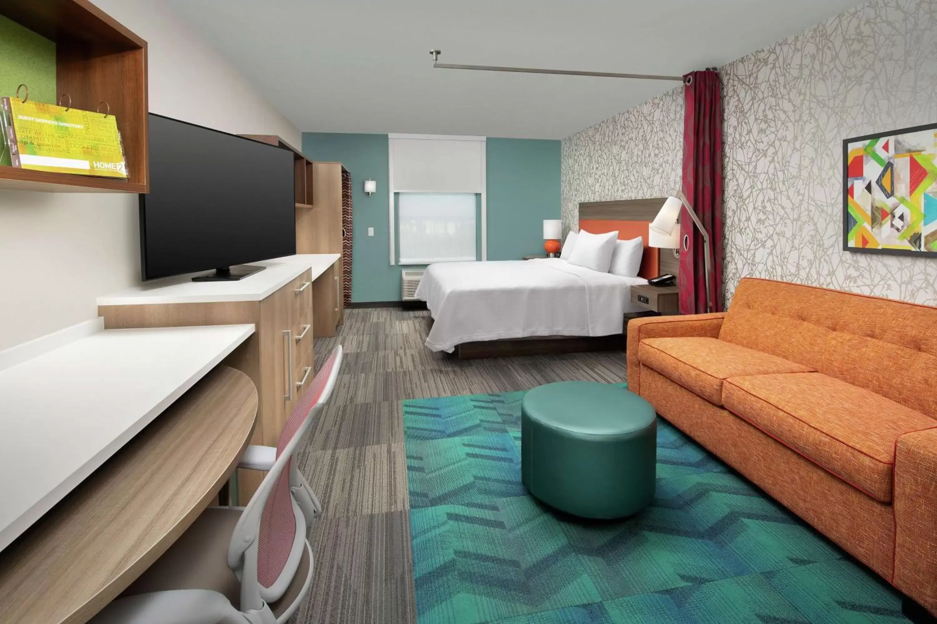 Bedroom, TV/Entertainment Center in Home2 Suites by Hilton San Antonio Lackland SeaWorld