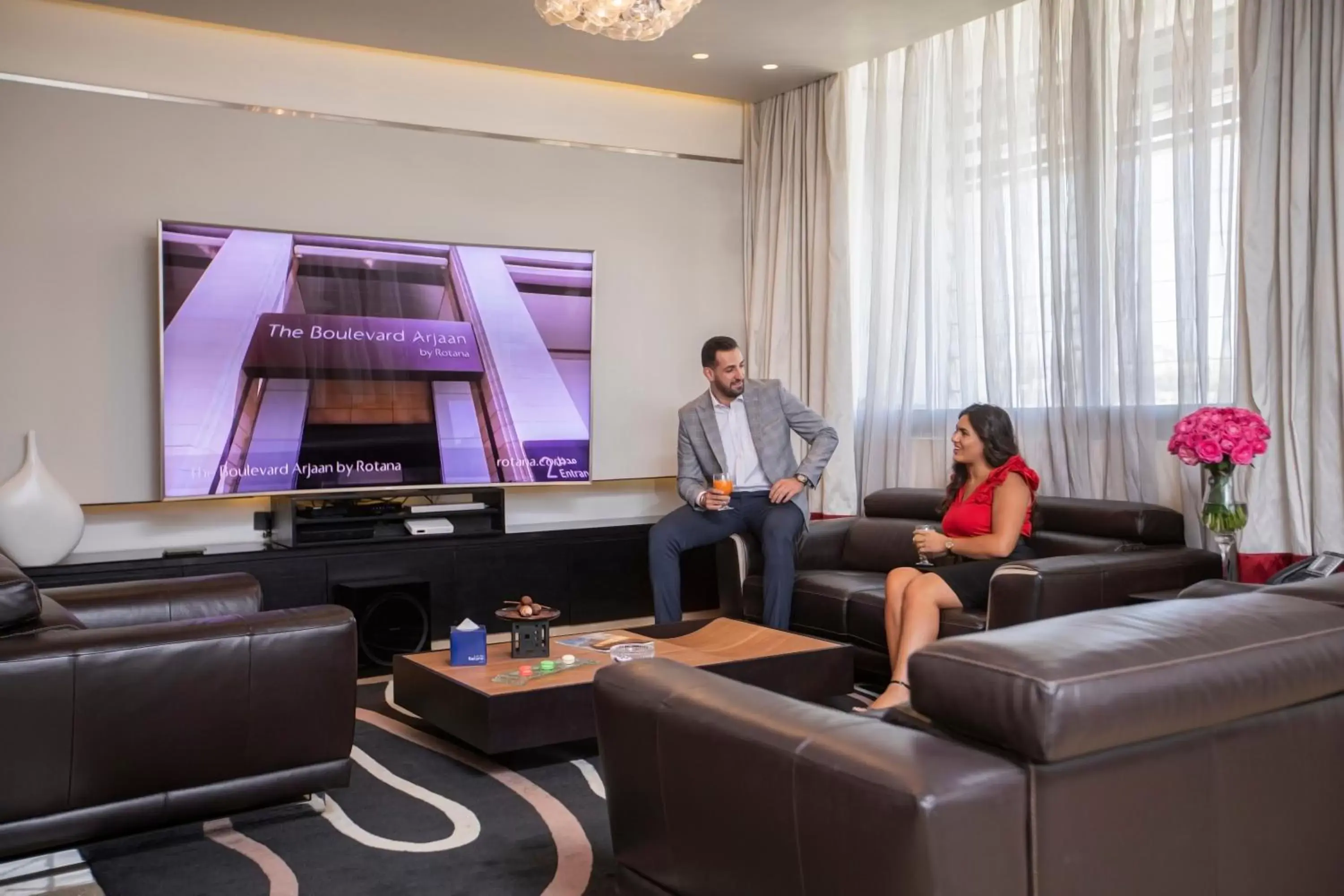 Dining area in The Boulevard Arjaan by Rotana