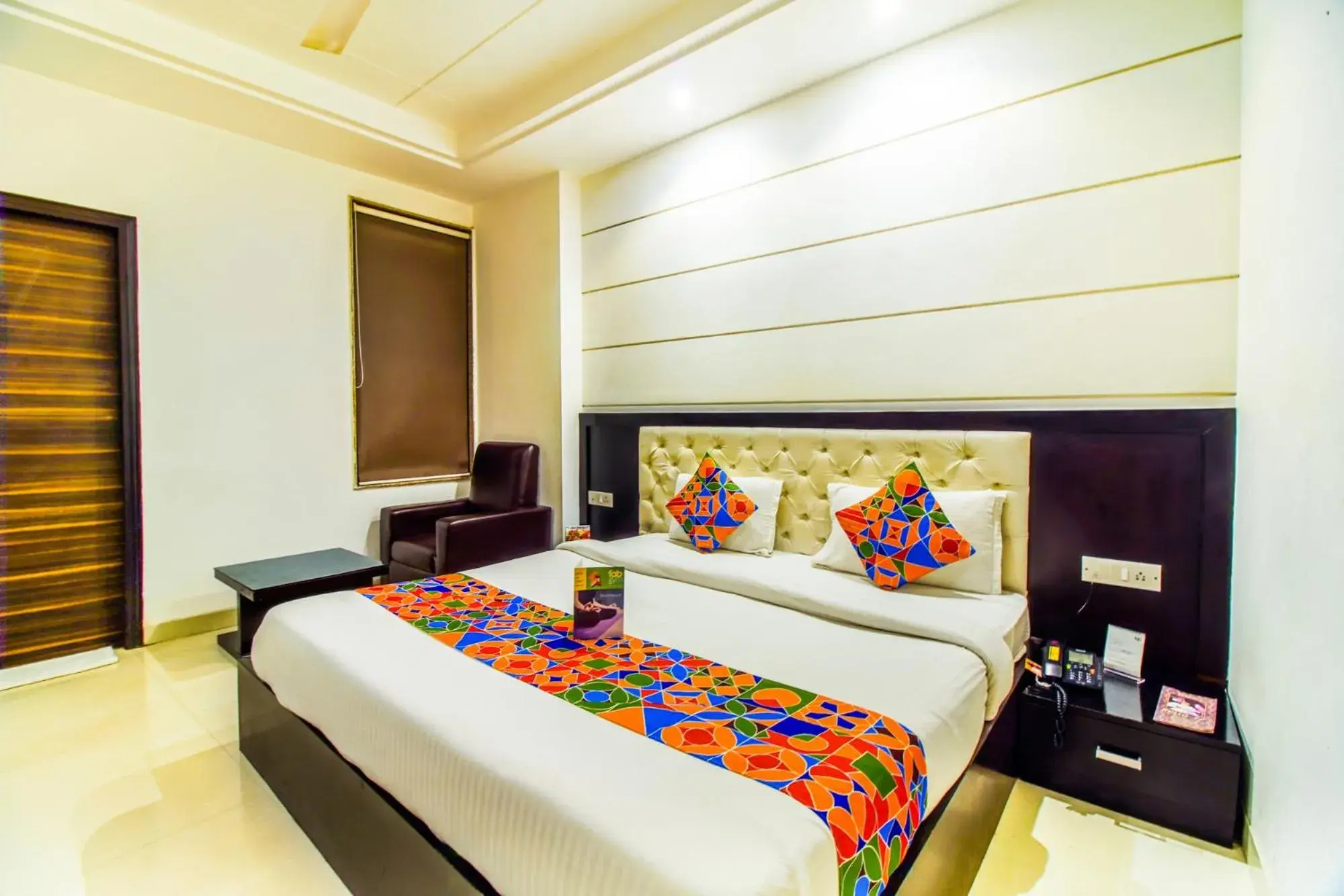 Bed in FabHotel Transit Delhi Airport Mahipalpur