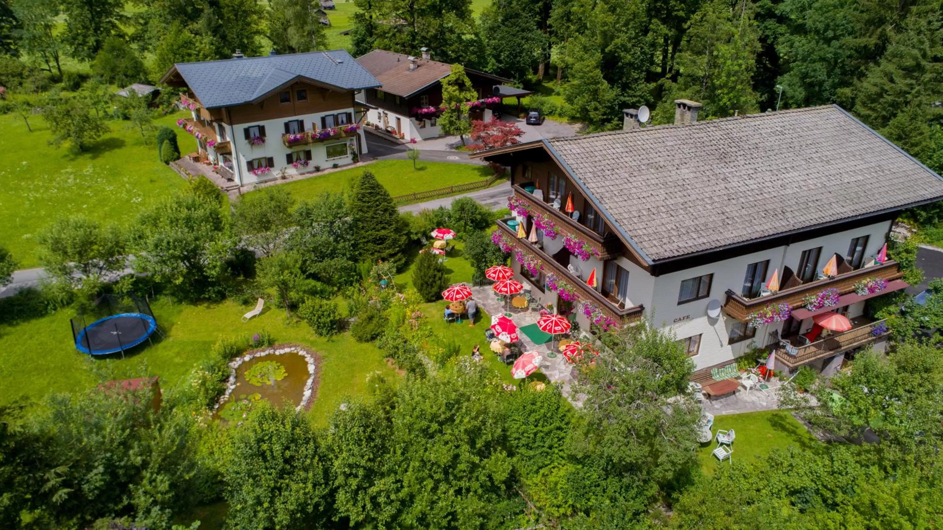 Bird's eye view in Pension Wildental