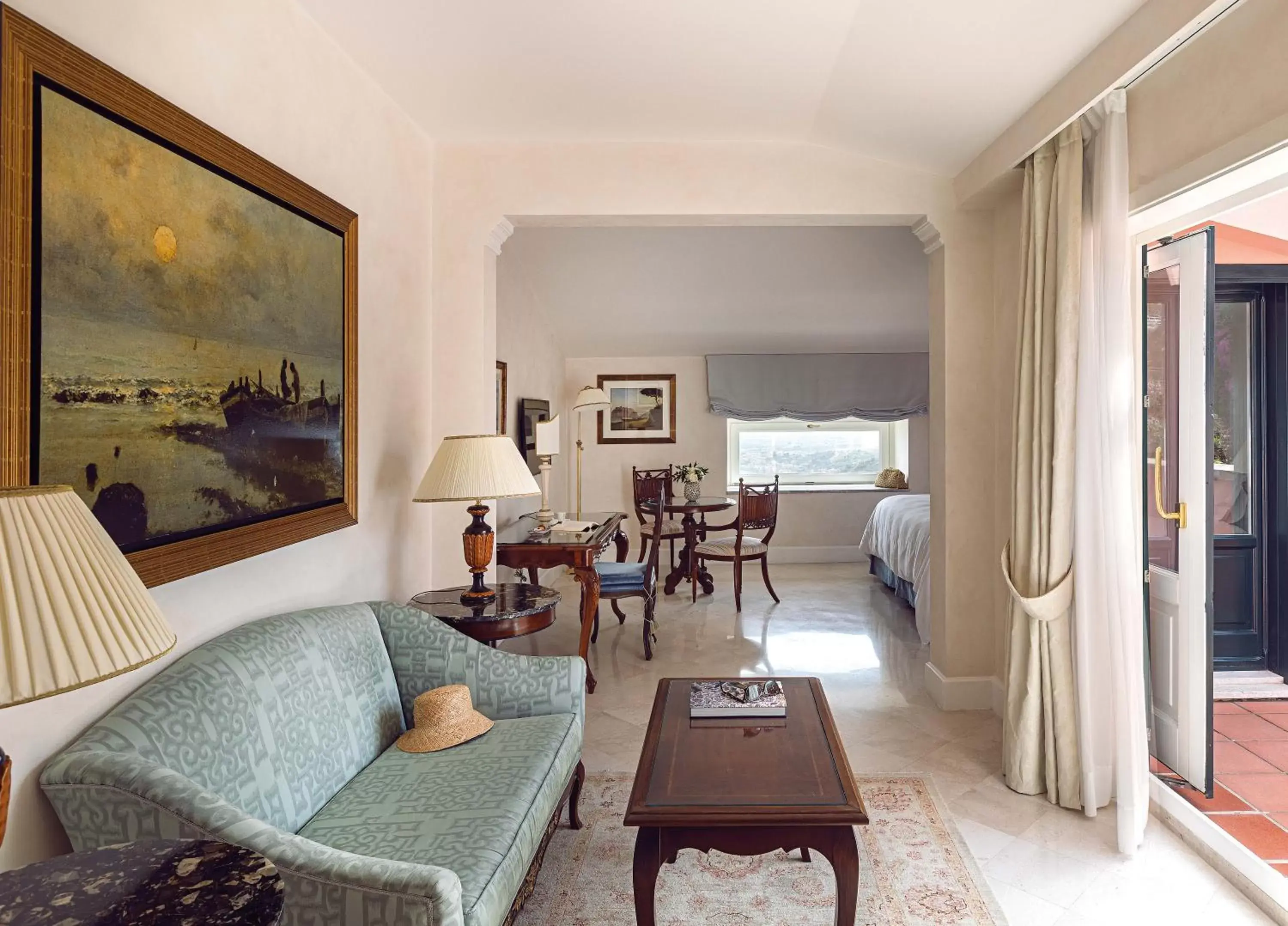 Living room, Seating Area in Grand Hotel Timeo, A Belmond Hotel, Taormina