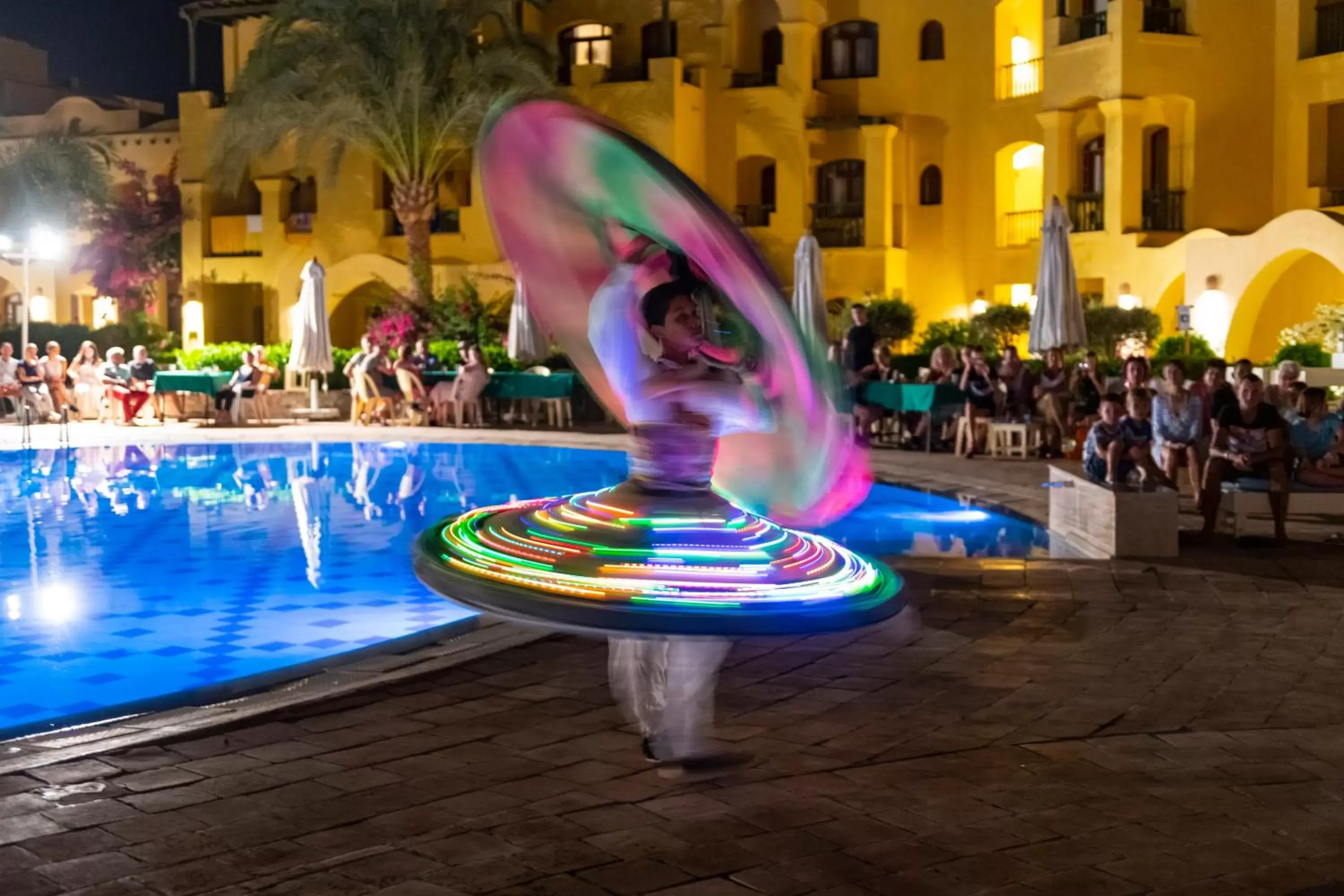 Evening entertainment, Swimming Pool in The Three Corners Rihana Resort El Gouna