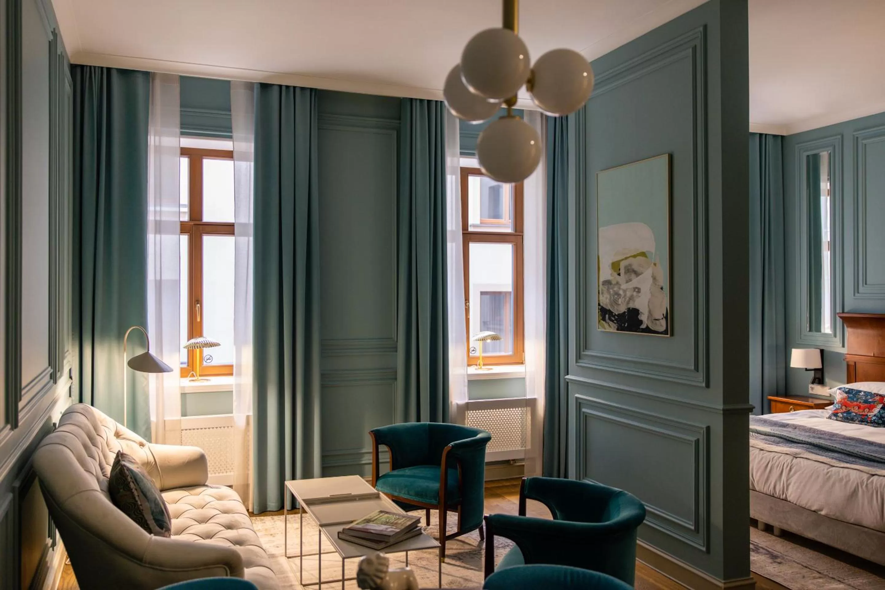 Living room, Bed in Leopolis Hotel