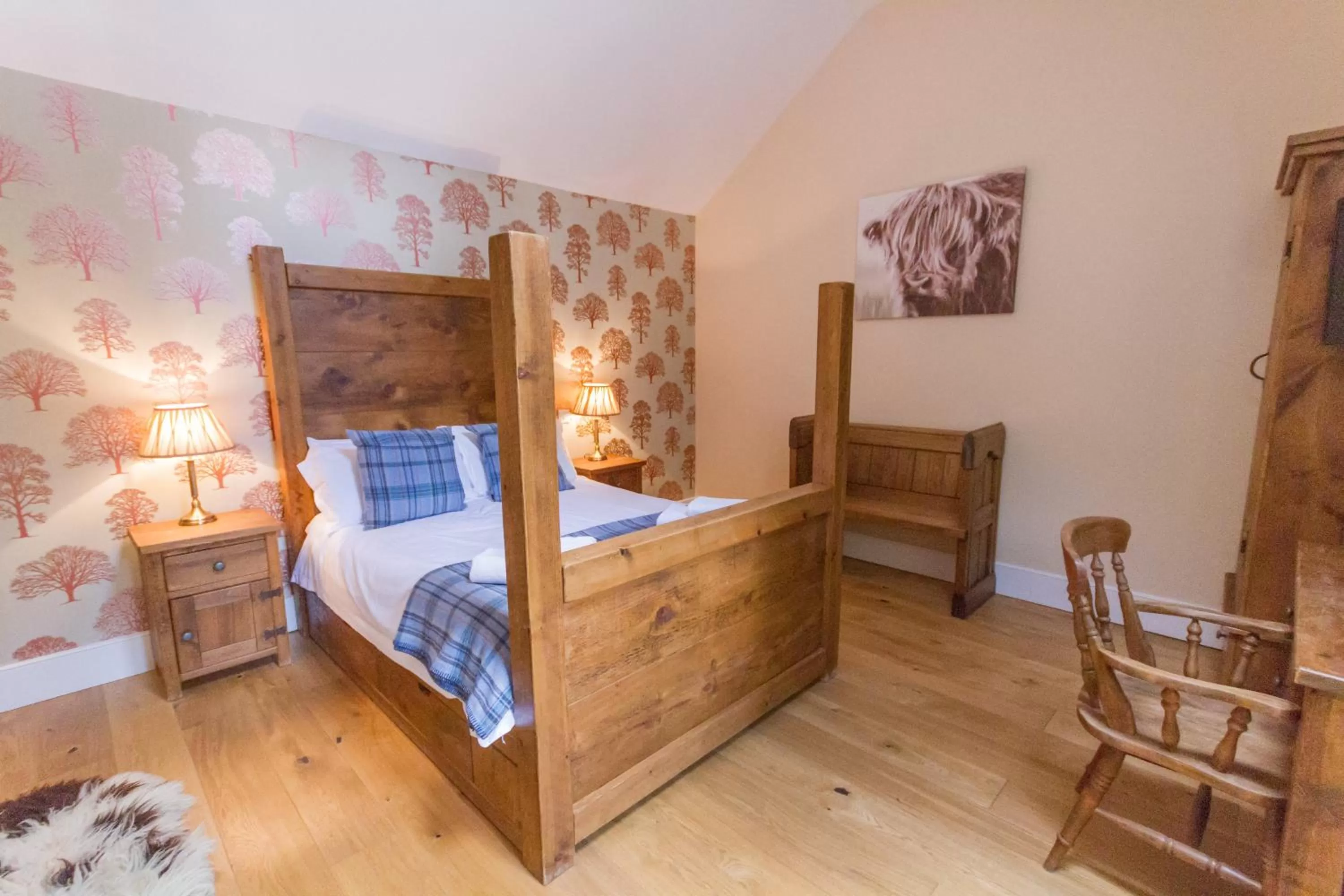 Bed in Robin Hood Farm B&B