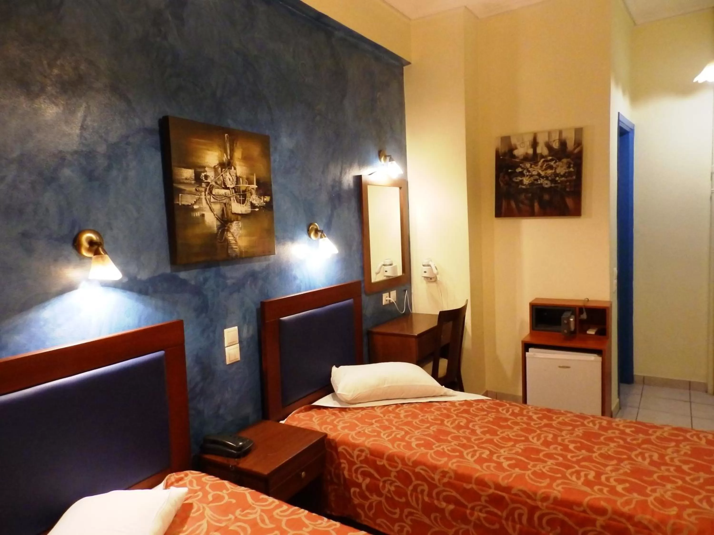 Bed in Pergamos Hotel