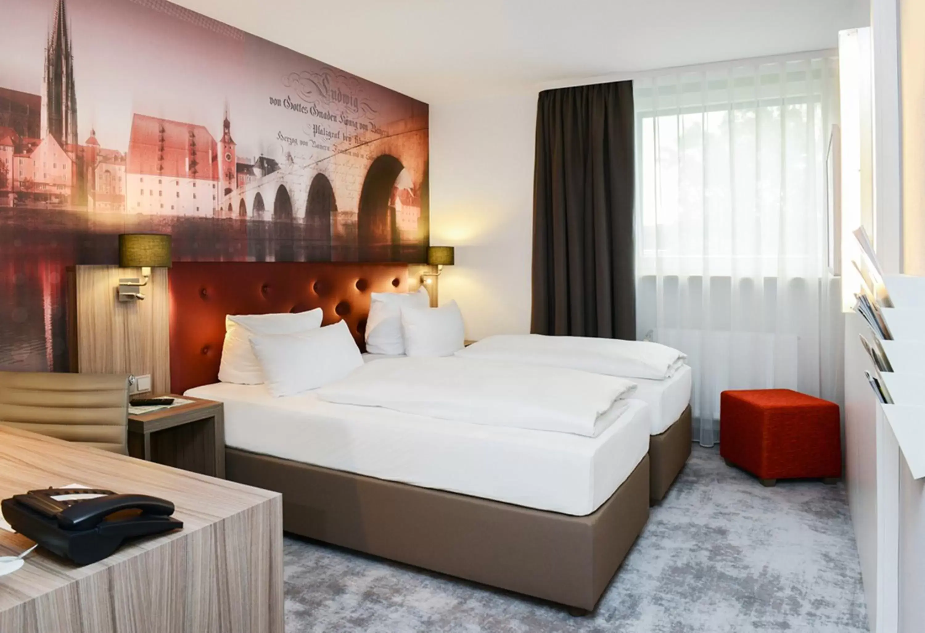 Photo of the whole room, Bed in ACHAT Hotel Regensburg im Park