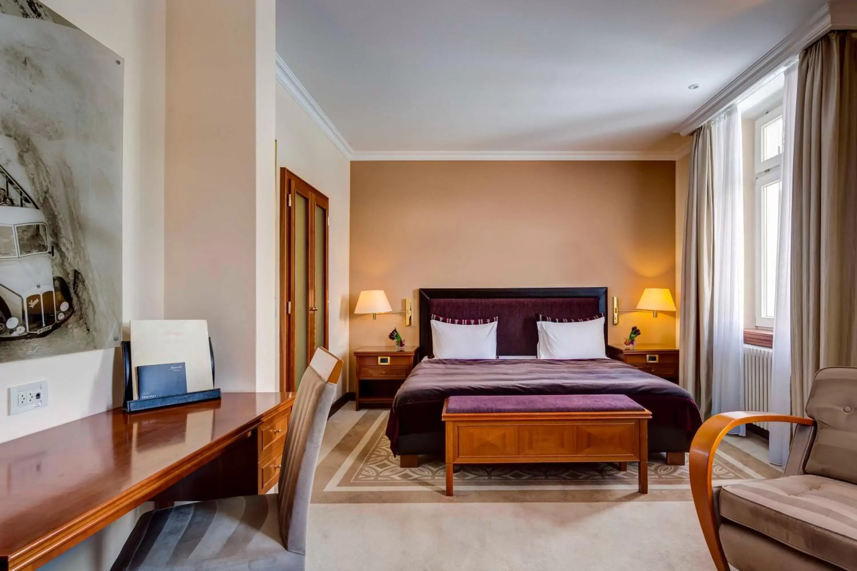 Bed in Grand Hotel des Bains Kempinski