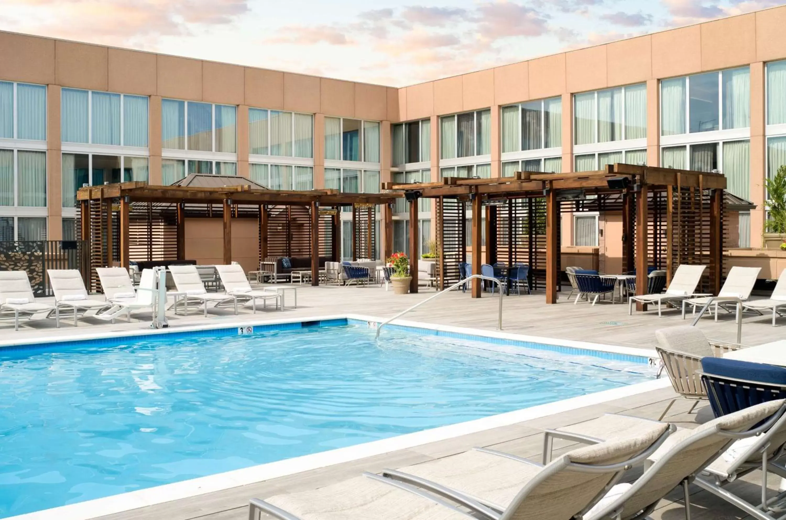 Pool view, Swimming Pool in Hilton Washington DC National Mall The Wharf