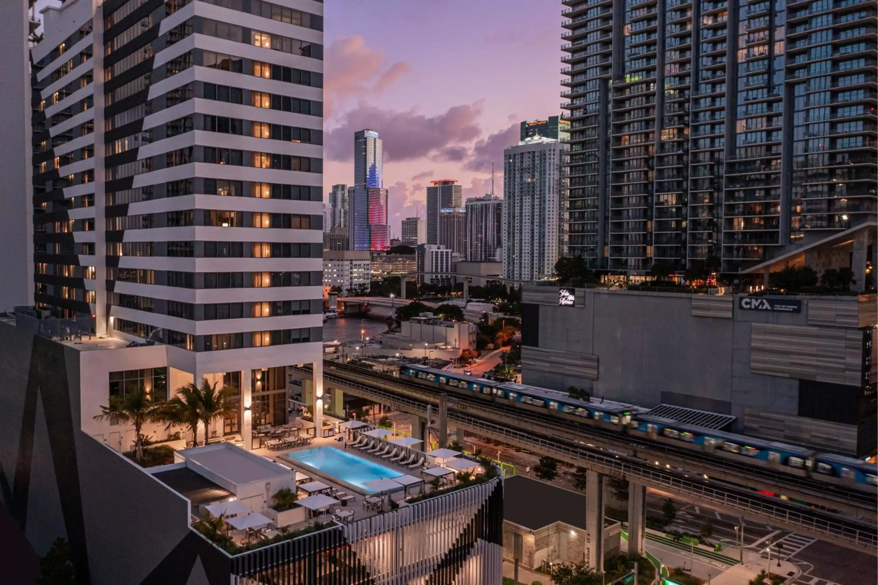 Property building, Pool View in Element Miami Brickell