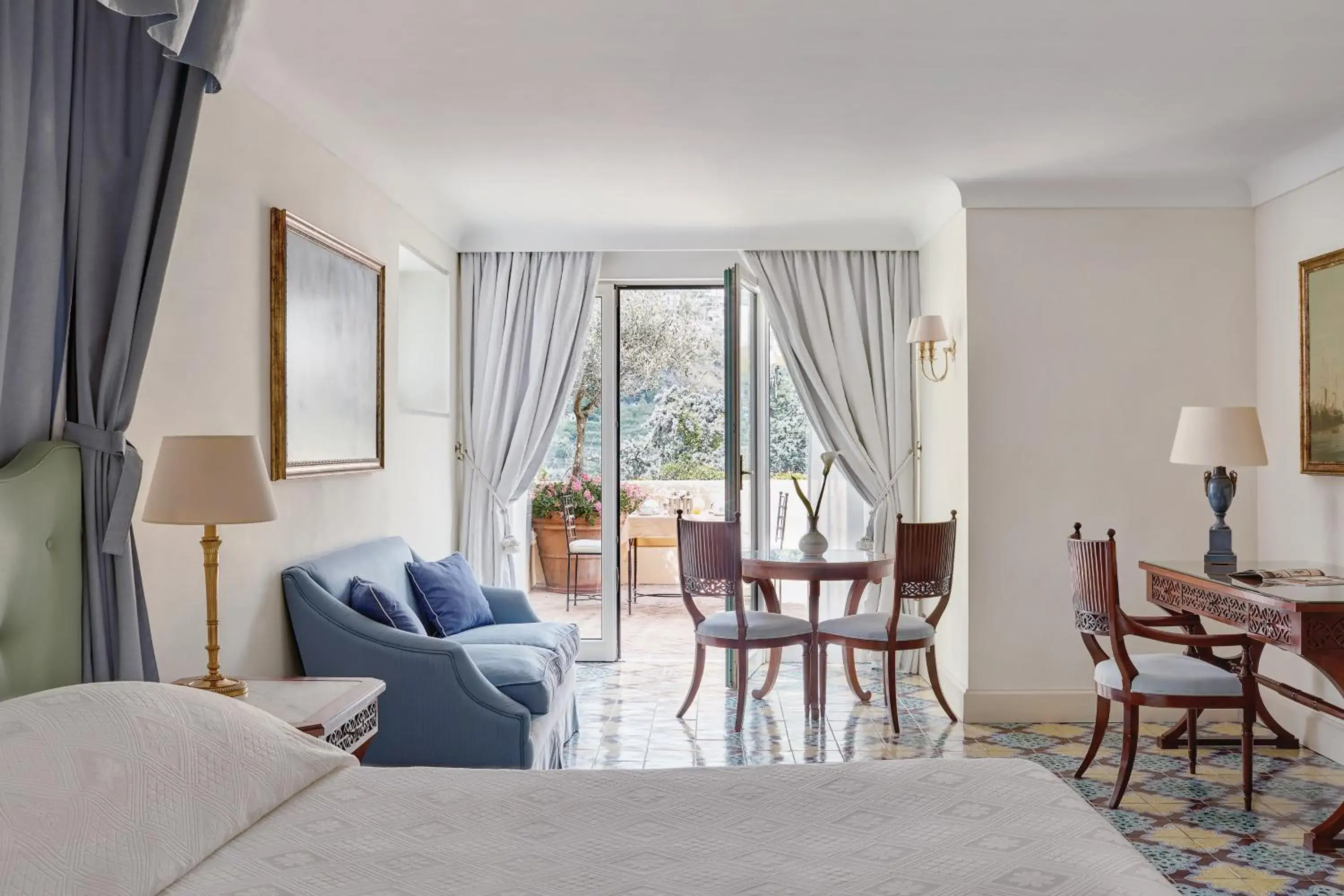 Double or Twin Room with Terrace and Garden View in Caruso, A Belmond Hotel, Amalfi Coast Double or Twin Room with Terrace and Garden View in Caruso, A Belmond Hotel, Amalfi Coast