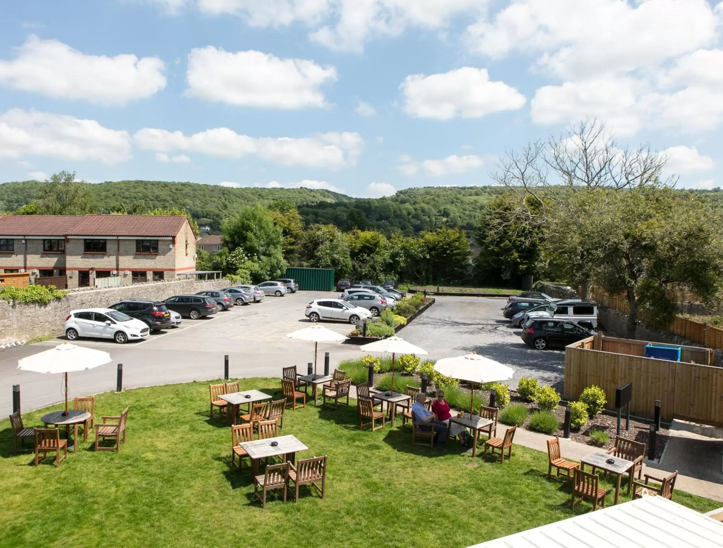 Garden view in The Bath Arms Hotel