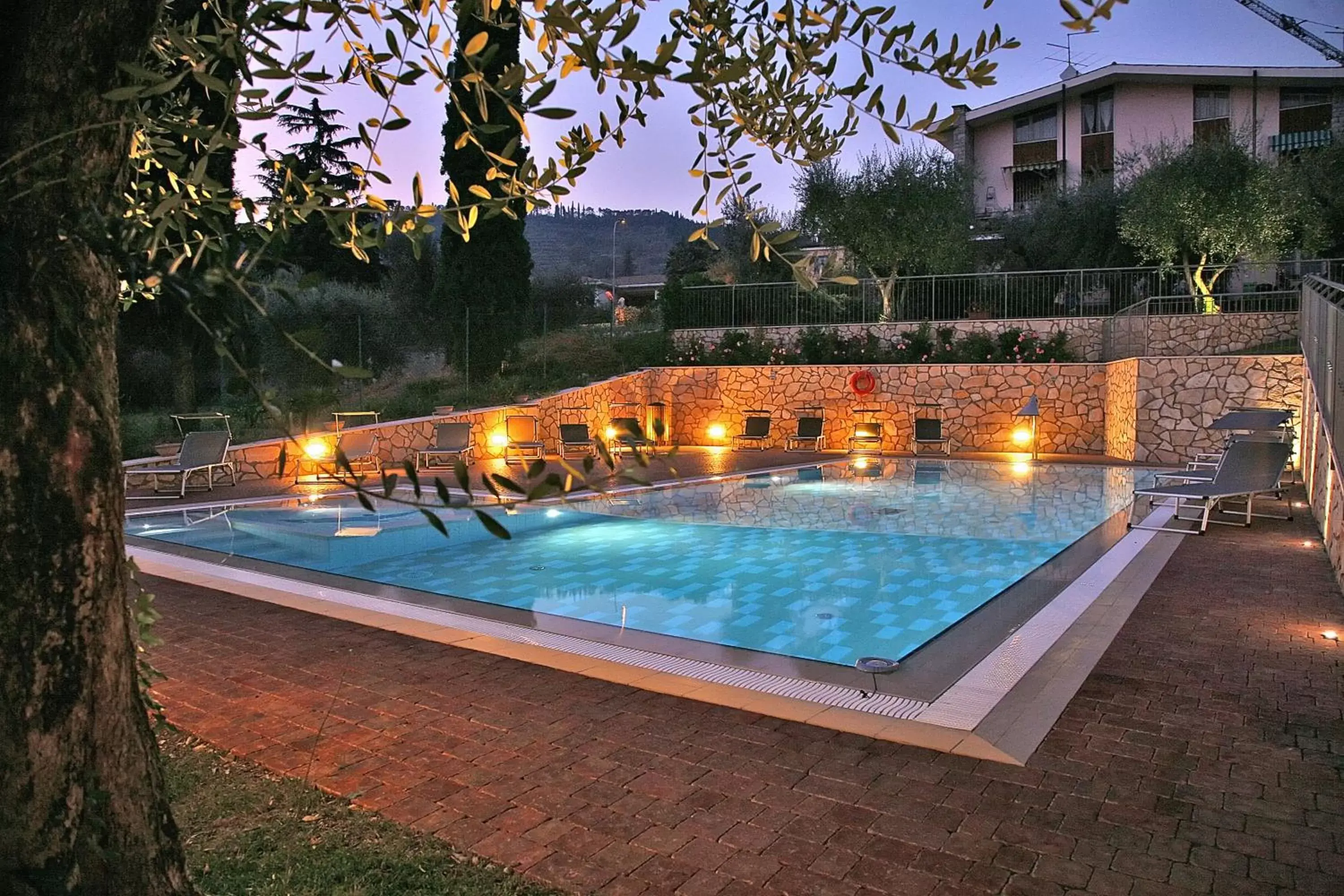 Night, Swimming Pool in Residence Uliveto
