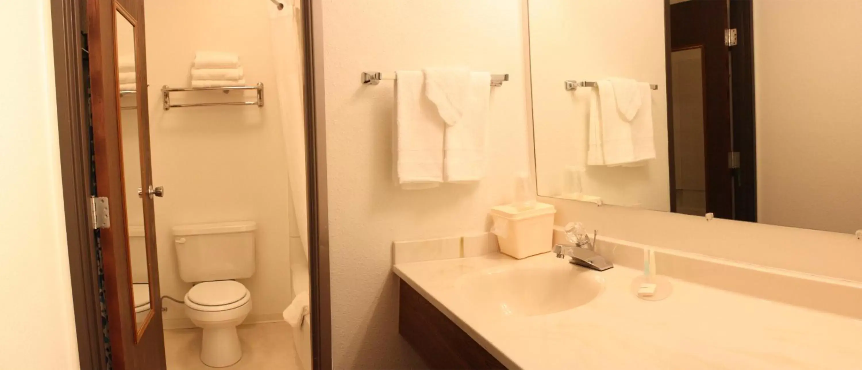 Bathroom in FairBridge Extended Stay, a Kitchenette Hotel