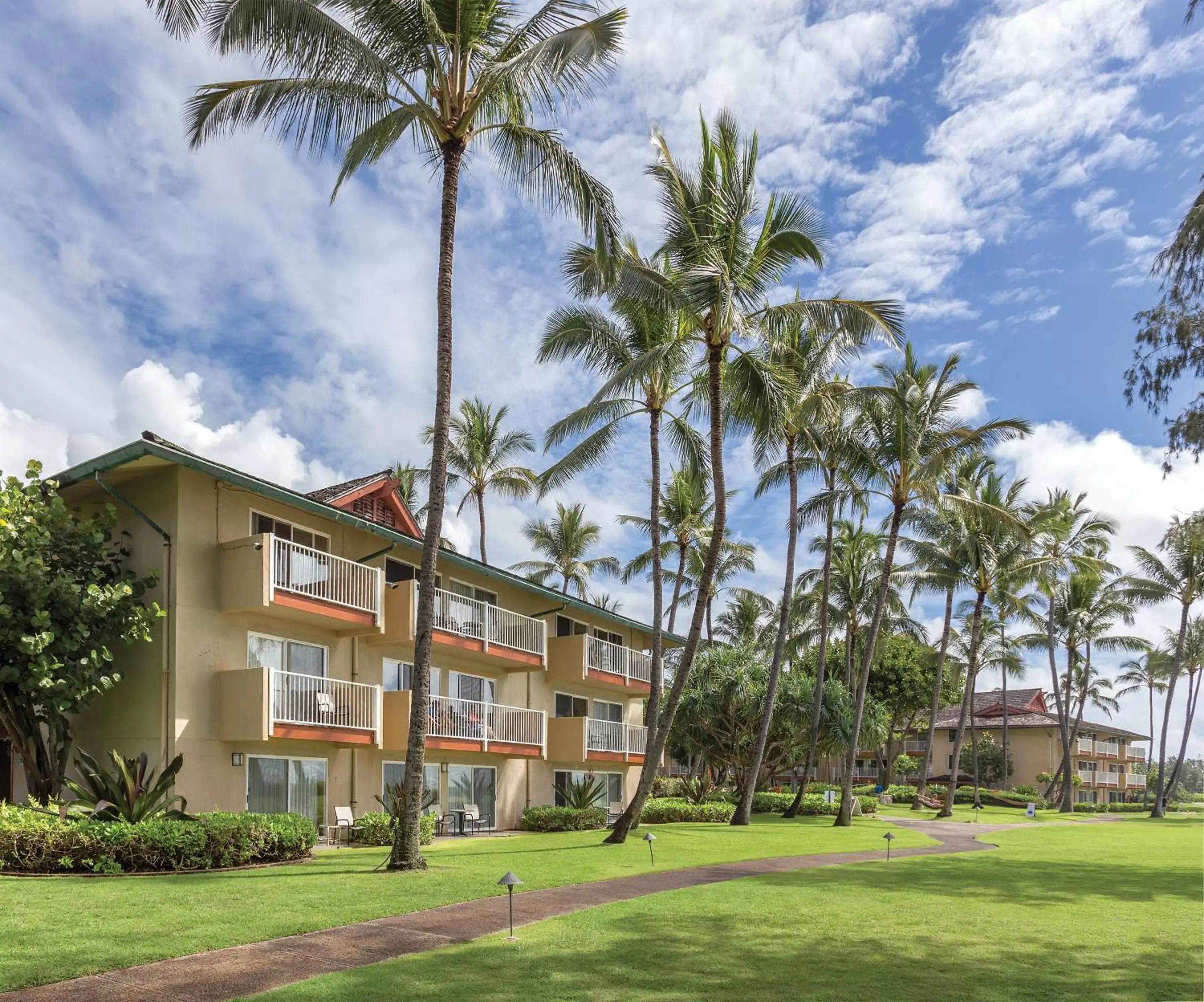 Garden view, Property Building in Kauai Coast Resort at the Beach Boy